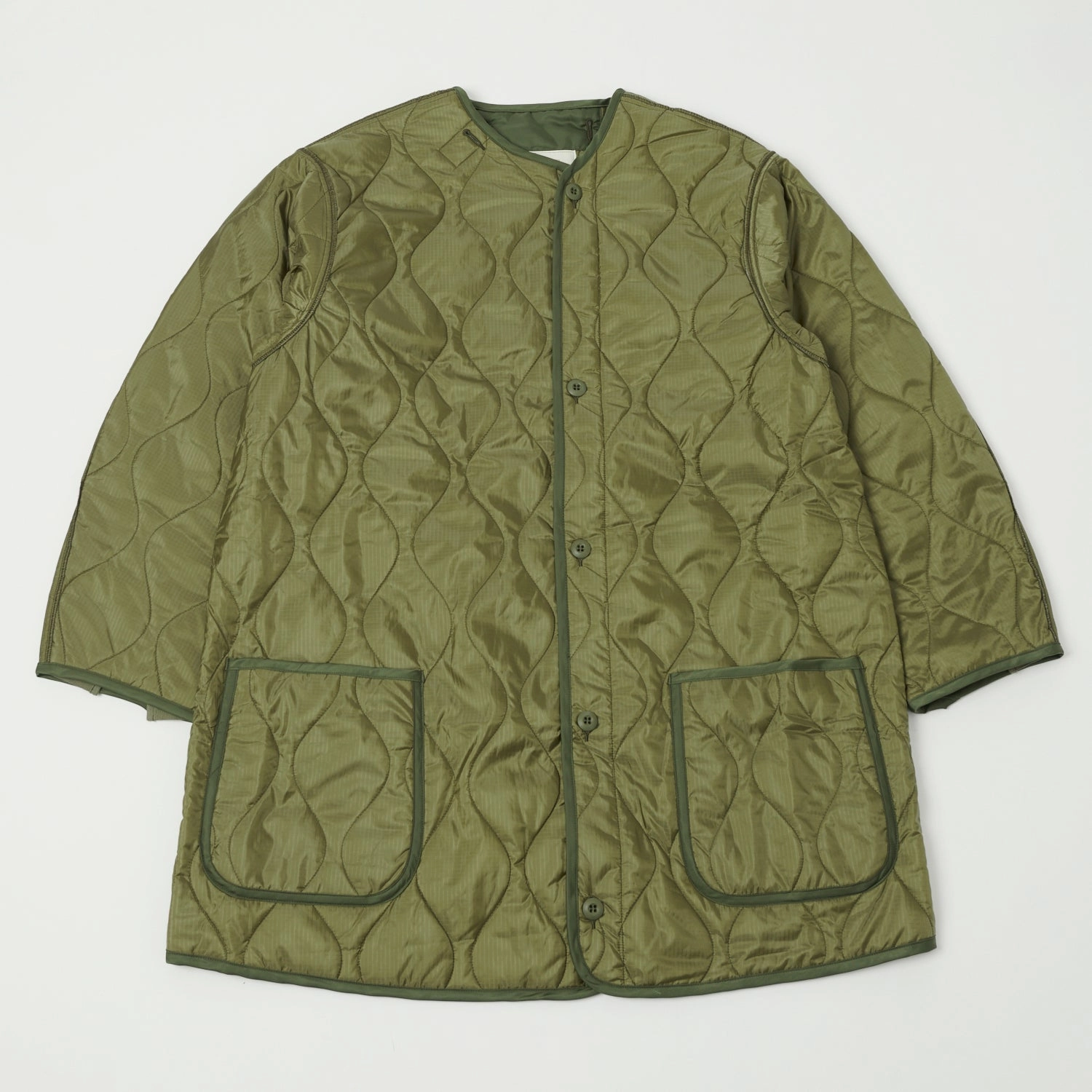 Detachable Hood ReinforcedElbows Buzz Rickson's 'Extreme Cold Weather' Liner Jacket - Olive
