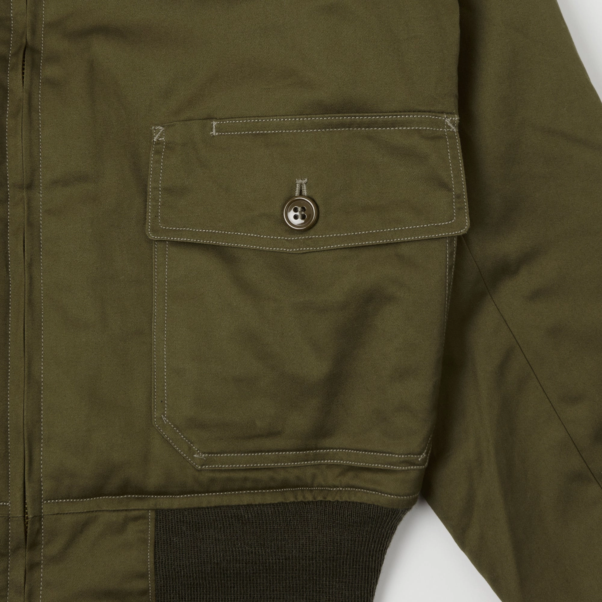 All Weather Performance Buzz Rickson's 'Rough Wear Clothing Co' B-10 Flight Jacket - Olive Drab
