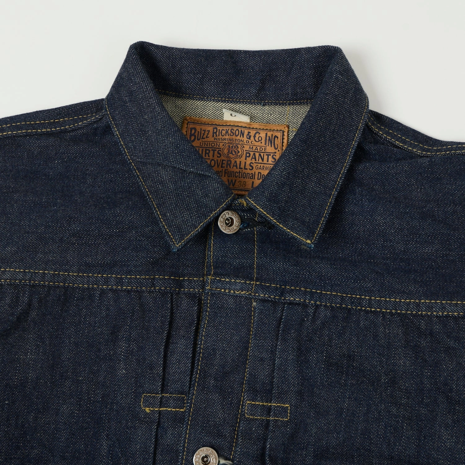 Sustainable Material clean design Buzz Rickson's Type I Denim Jacket - One Wash