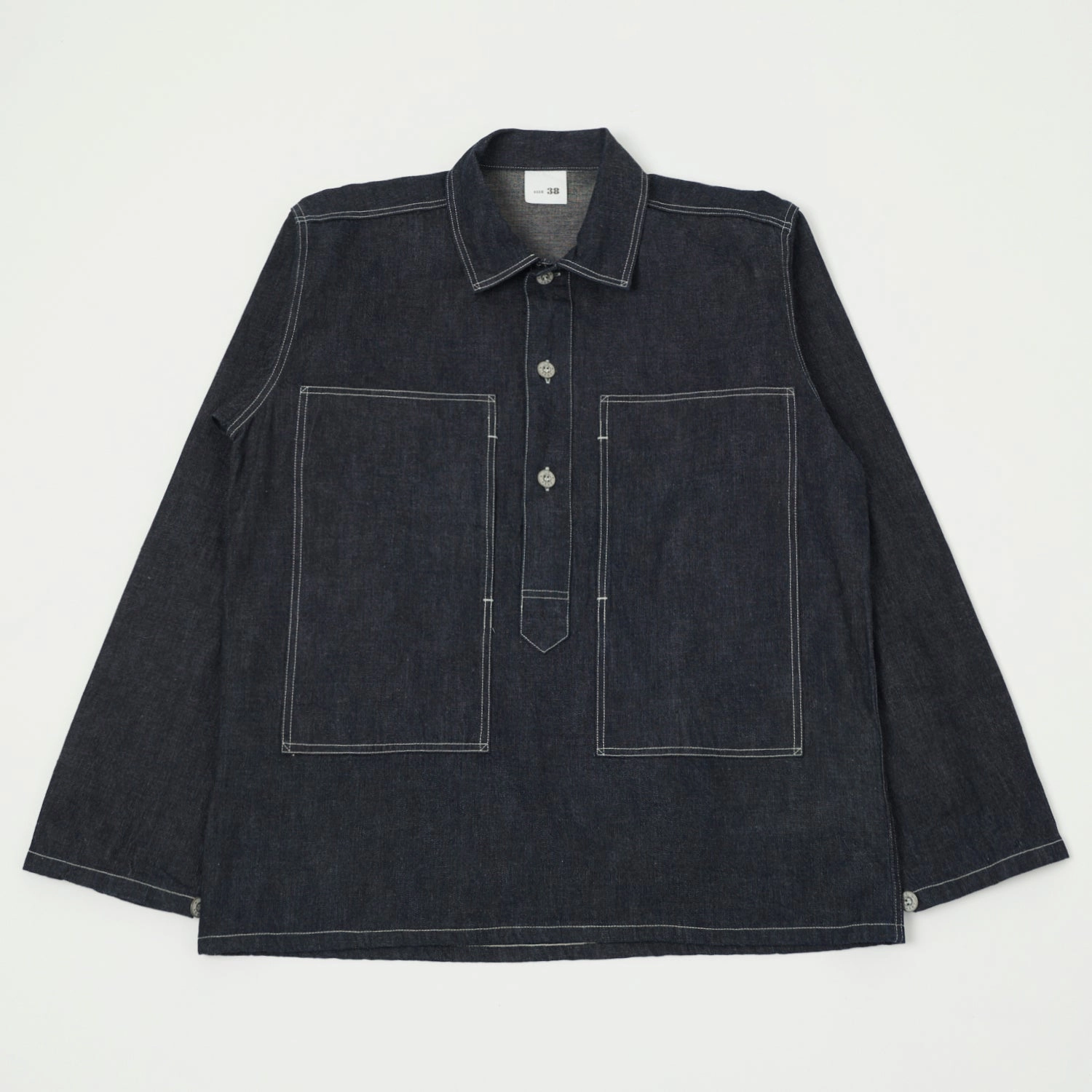 Reversible Dual Layer Buzz Rickson's U.S. Army Denim Pullover Jacket - Indigo