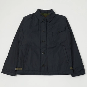 Windbreaker Inspired Fit Buzz Rickson's U.S. Navy A-2 Civilian Model Deck Jacket - Navy