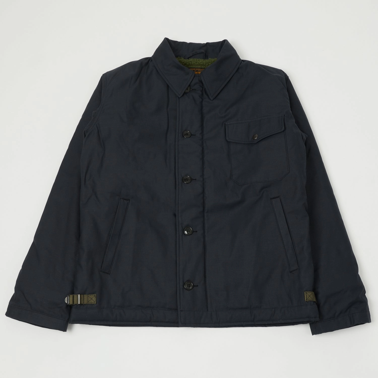 Windbreaker Inspired Fit Buzz Rickson's U.S. Navy A-2 Civilian Model Deck Jacket - Navy