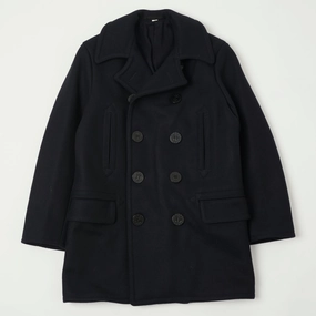 Buzz Rickson's U.S. Navy Long Pea Coat - Navy Cold Climate