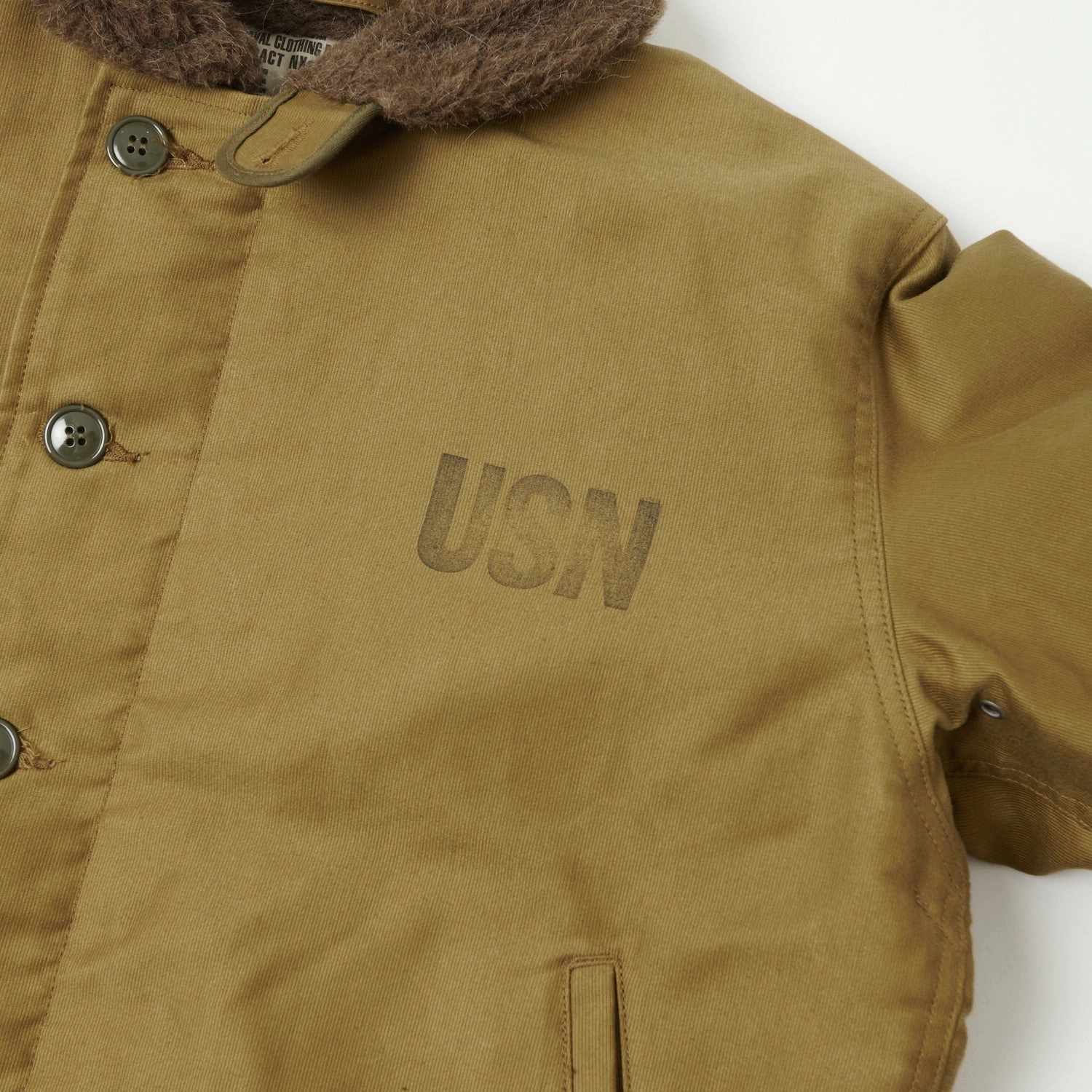 Daily Wear Jacket Buzz Rickson's U.S. Navy N-1 Deck Jacket - Khaki Demotex
