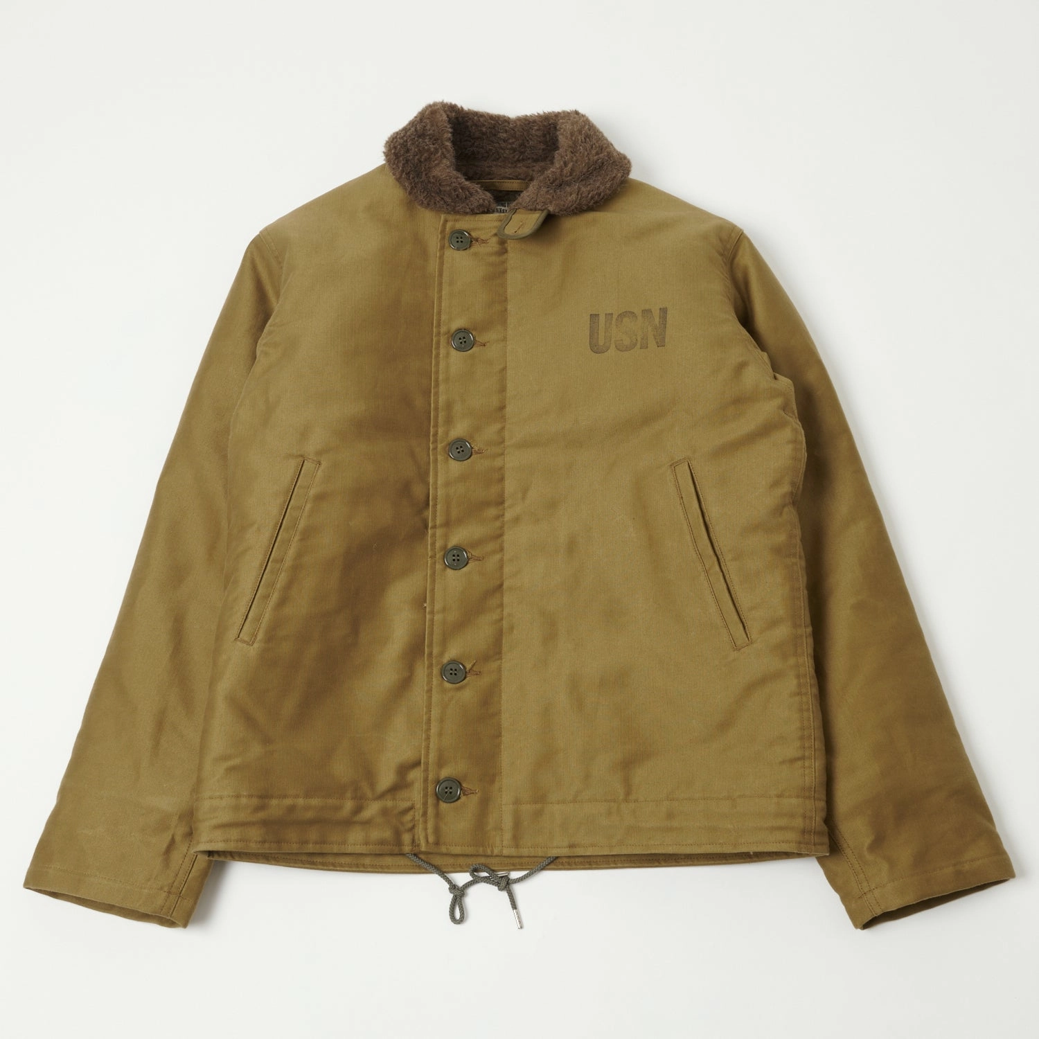Go To Layer Buzz Rickson's U.S. Navy N-1 Deck Jacket - Khaki Demotex
