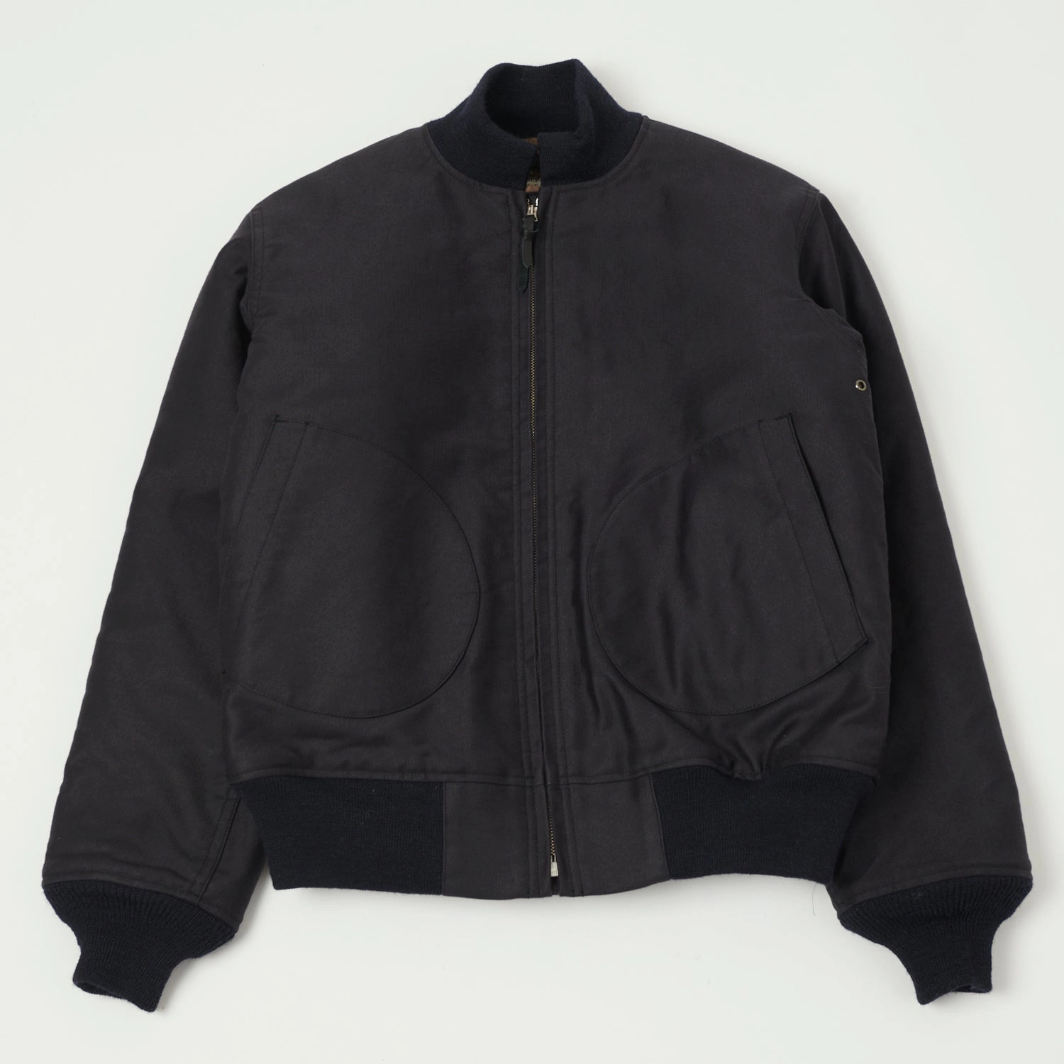 Buzz Rickson's U.S. Navy Zip Through Deck Jacket - Navy Demotex All Day Wear