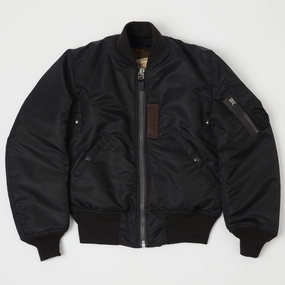 Buzz Rickson's x William Gibson MA-1 Flight Jacket 'Regular' - Black Cozy Comfort Utility Pockets