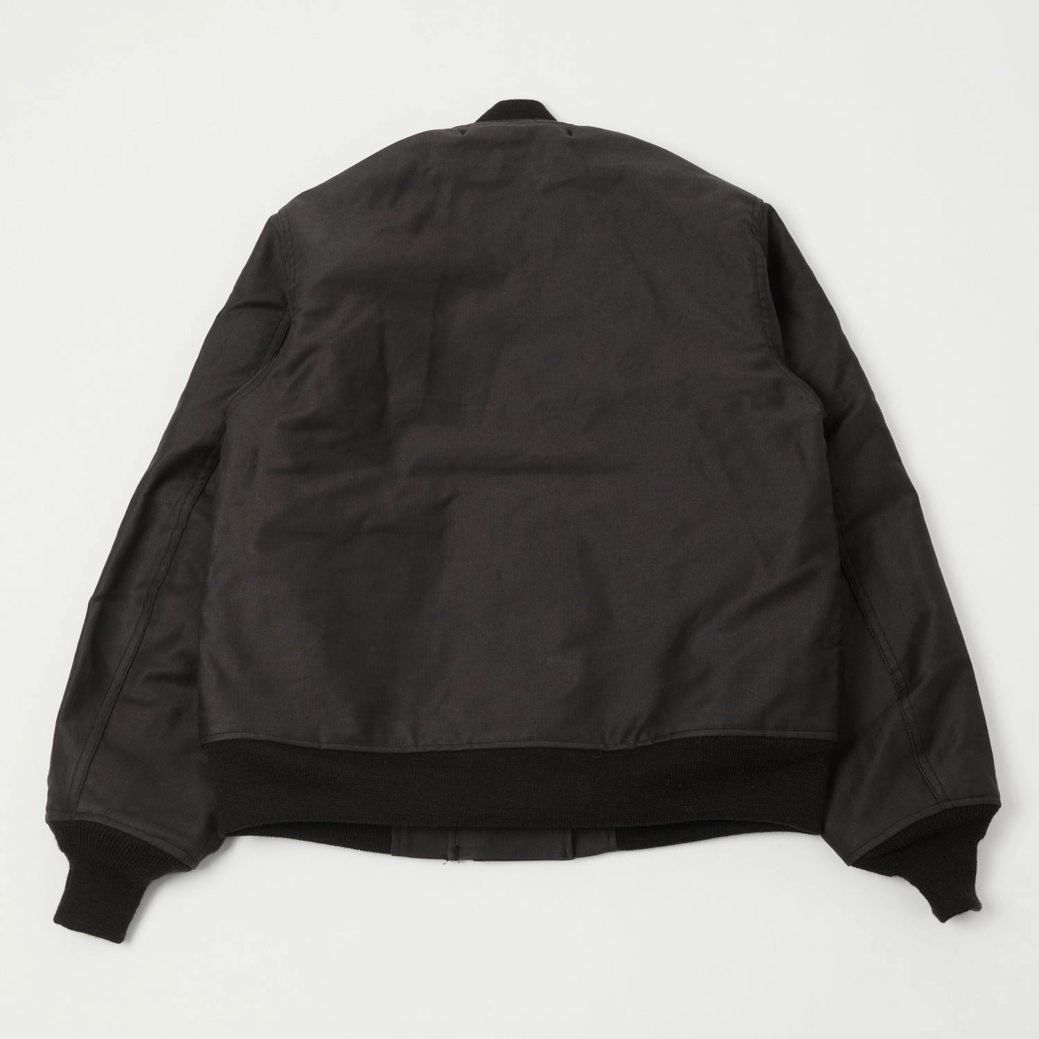 Buzz Rickson's x William Gibson U.S. Navy Hook Deck Jacket - Black RibbedTrims Ethical Manufacturing