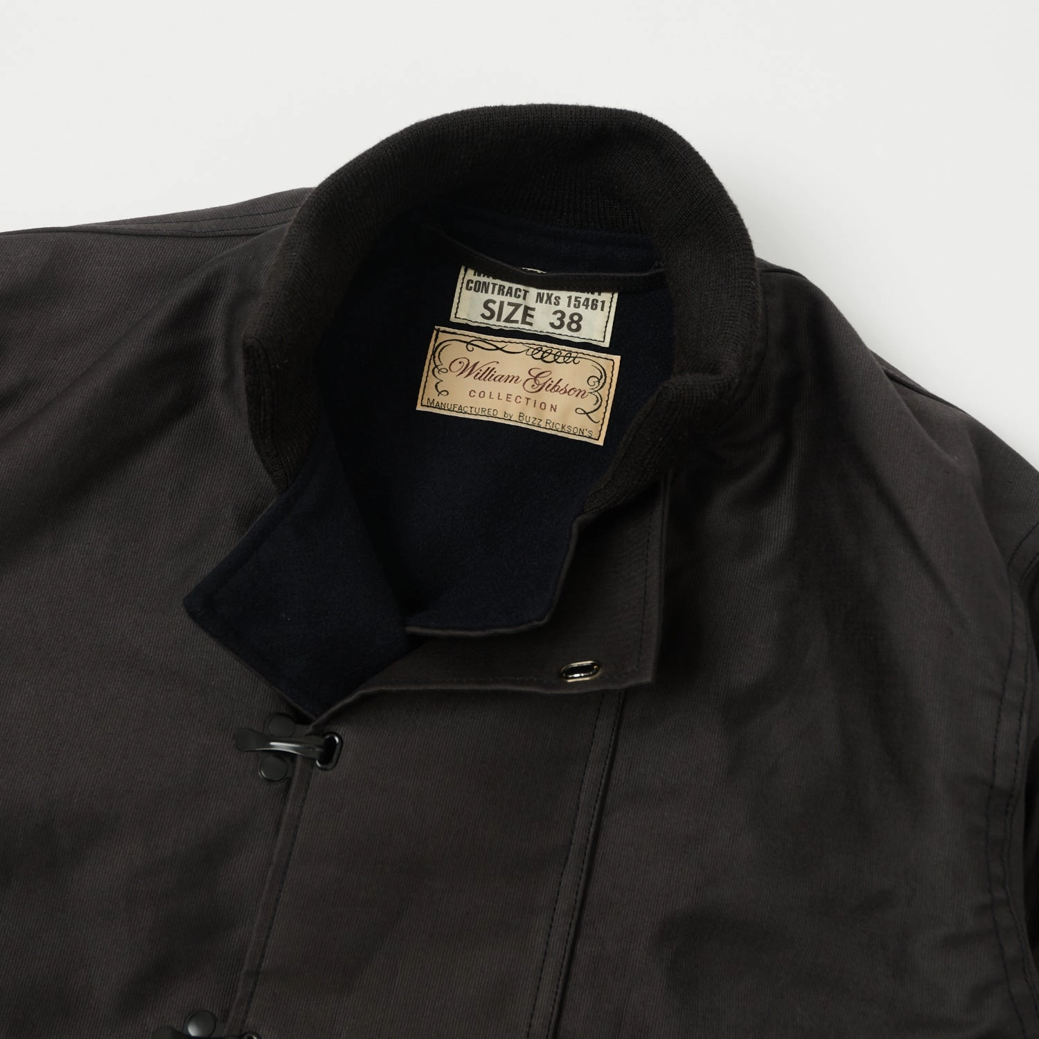 Durable Stitching Buzz Rickson's x William Gibson U.S. Navy Hook Deck Jacket - Black