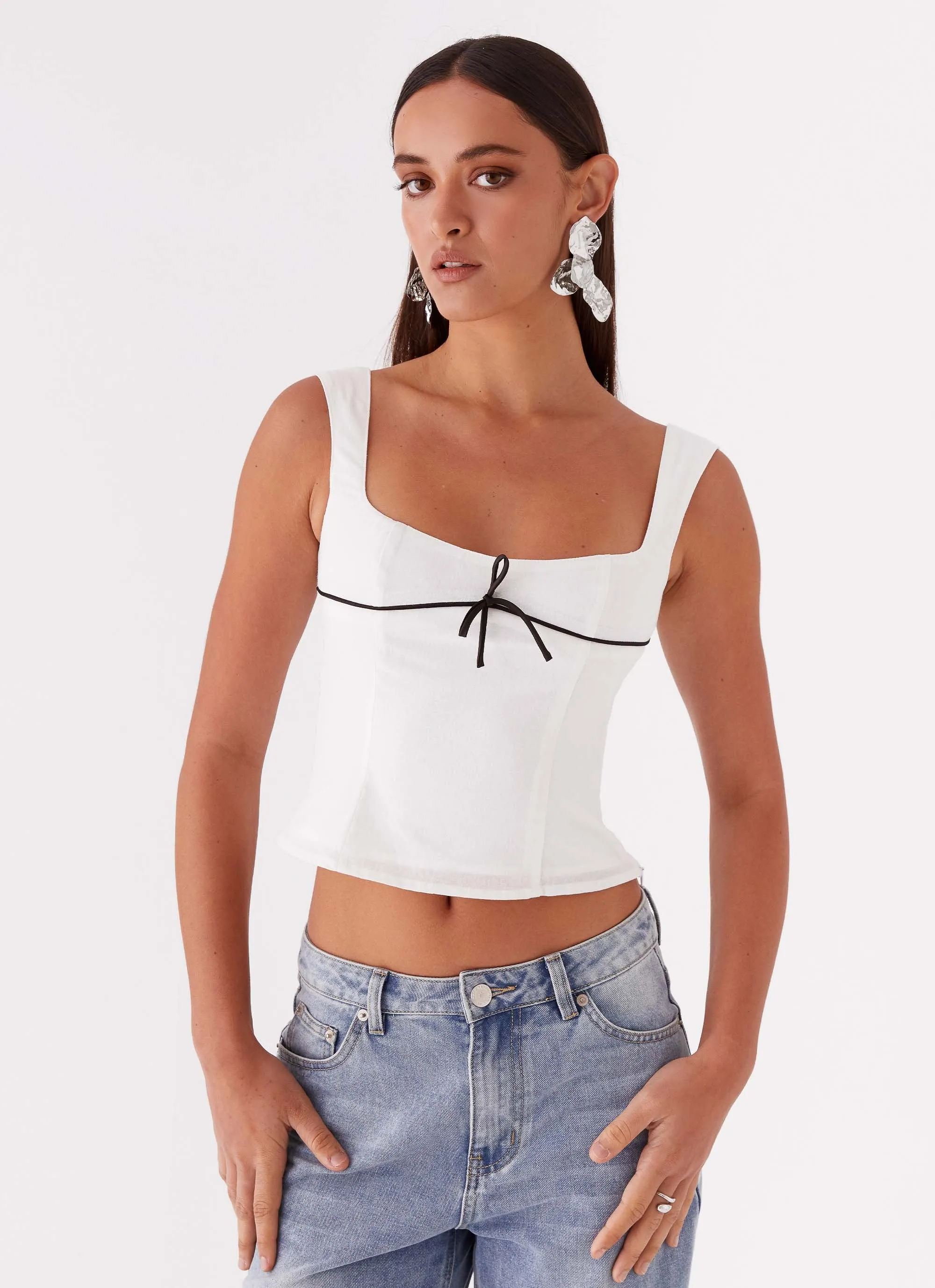DoubleLayeredFabric Cadence Top - White