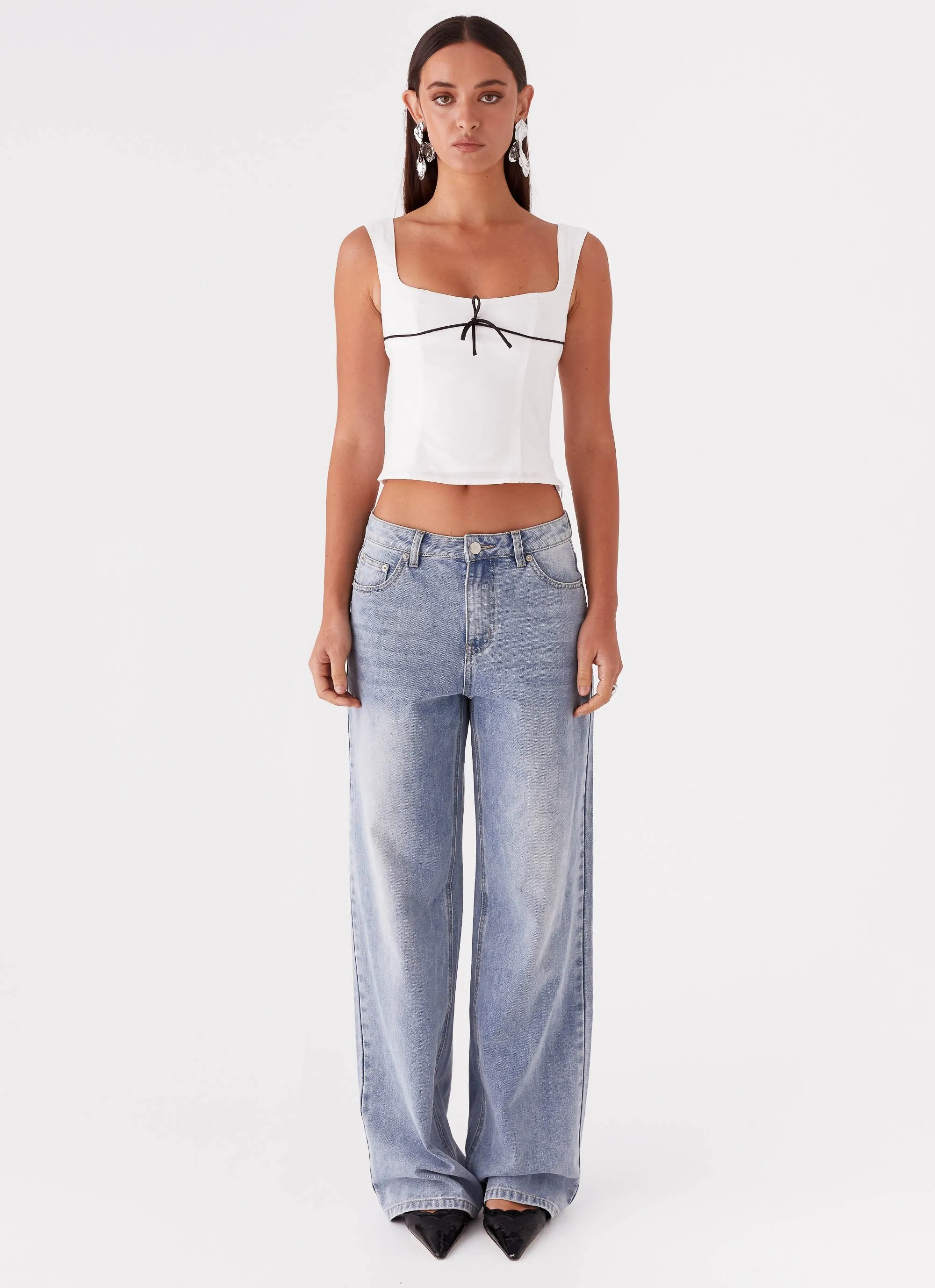 Cadence Top - White Sustainable Production Methods Sustainable Fabric Blend