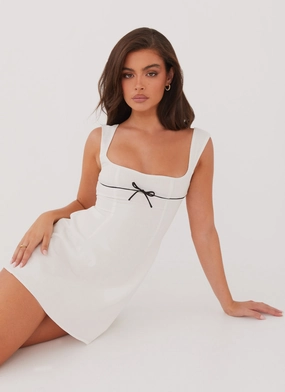 Wedding guest Cadence Mini Dress - White