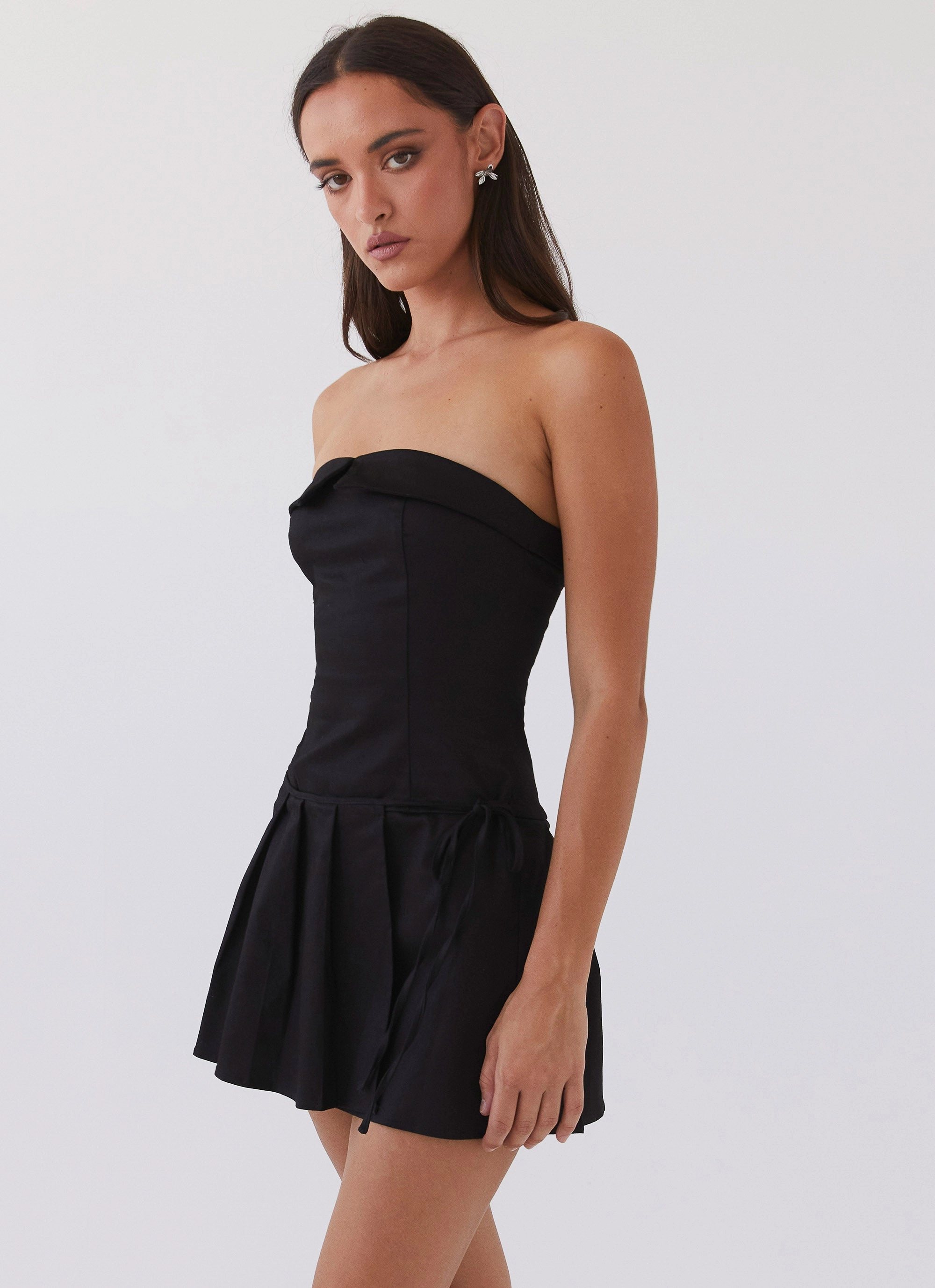 Sheer Light Calling The Shots Mini Dress - Black