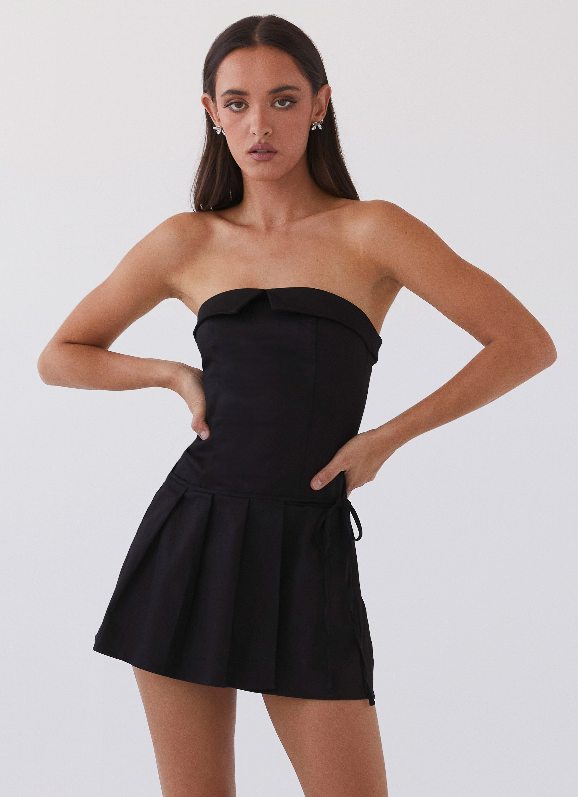 Calling The Shots Mini Dress - Black Perfect Length Flattering Shape
