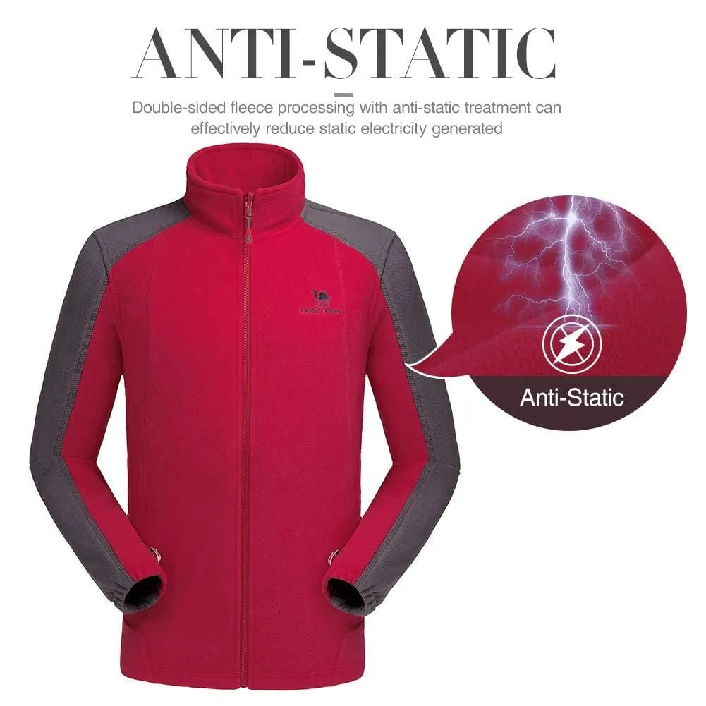 CAMEL CROWN Men's Ski Jacket 3 in 1 Waterproof Winter Jacket Snow Jacket Windproof Hooded with Inner Warm Fleece Coat Red