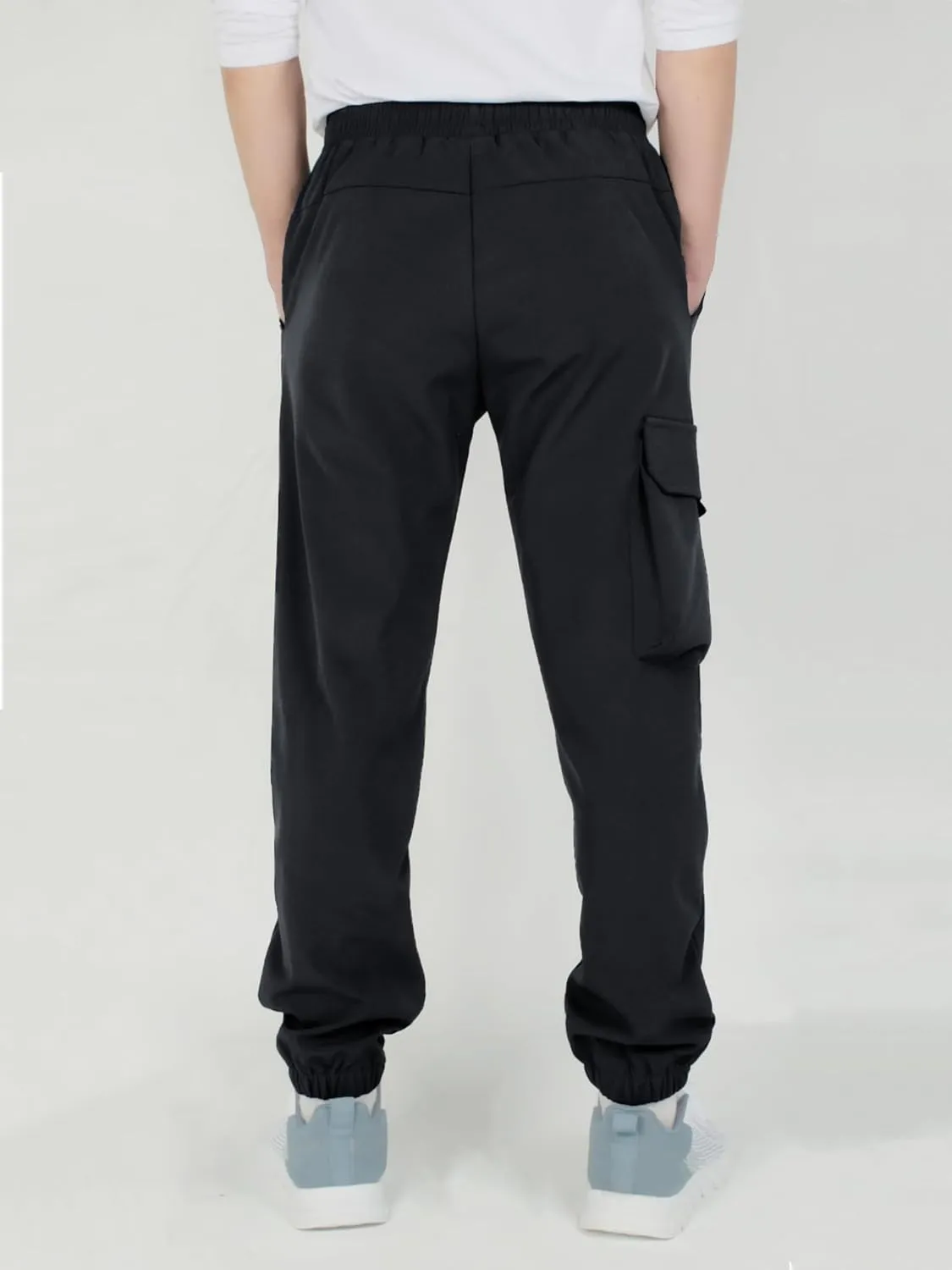 CAMLAKEE Boys' Cargo Joggers Pants Kids Elastic Waist Water Resistant Youth Outdoor Hiking Pants