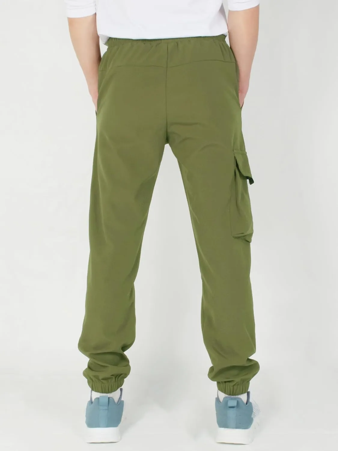 CAMLAKEE Boys' Cargo Joggers Pants Kids Elastic Waist Water Resistant Youth Outdoor Hiking Pants