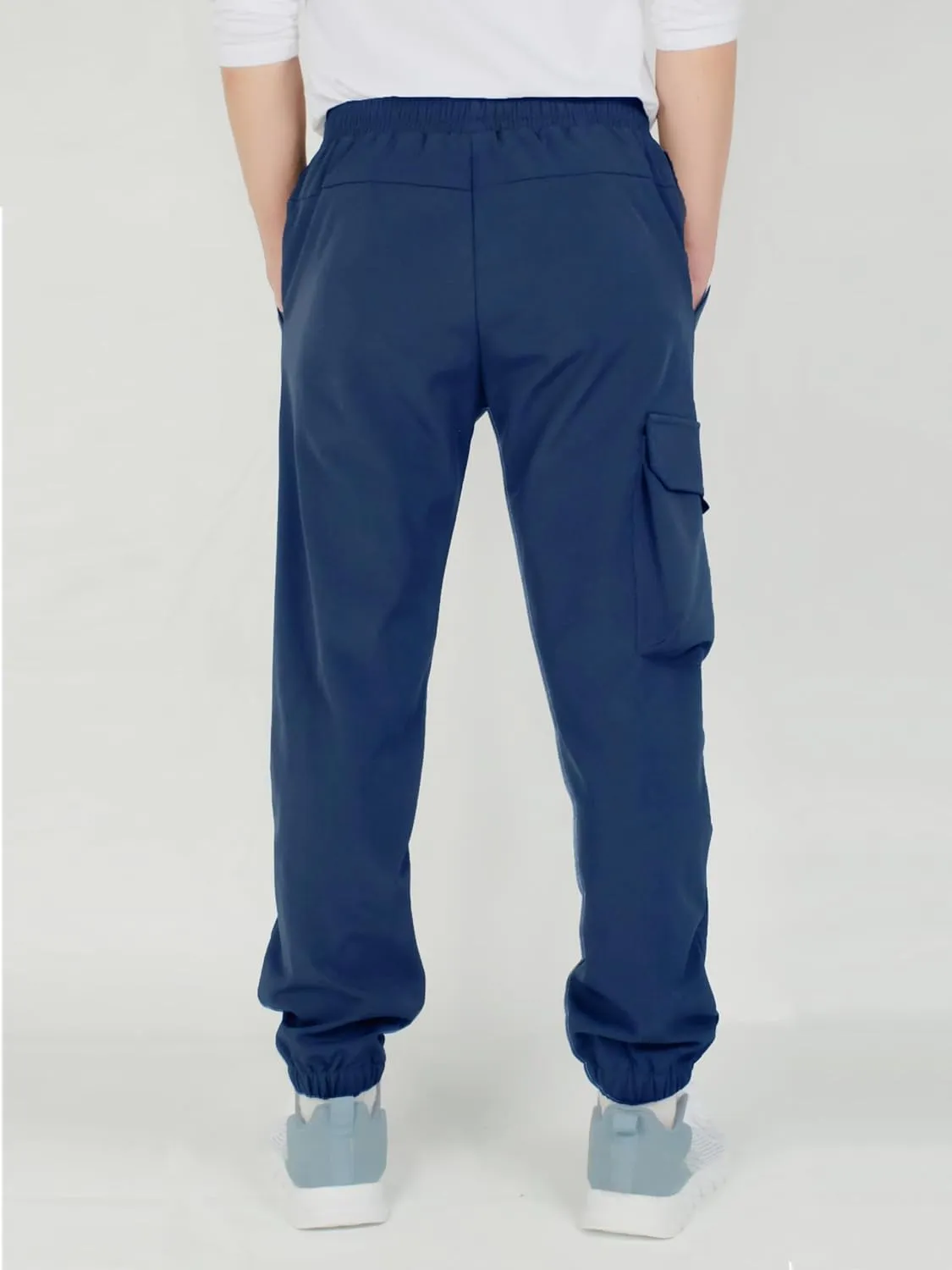 CAMLAKEE Boys' Cargo Joggers Pants Kids Elastic Waist Water Resistant Youth Outdoor Hiking Pants