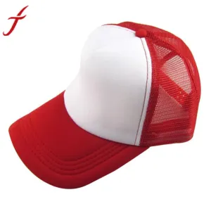 Caps 2017 Unisex Casual Hat Solid Baseball Cap Trucker Mesh Blank Visor Hat Adjustable snapback baseball cap bone masculino