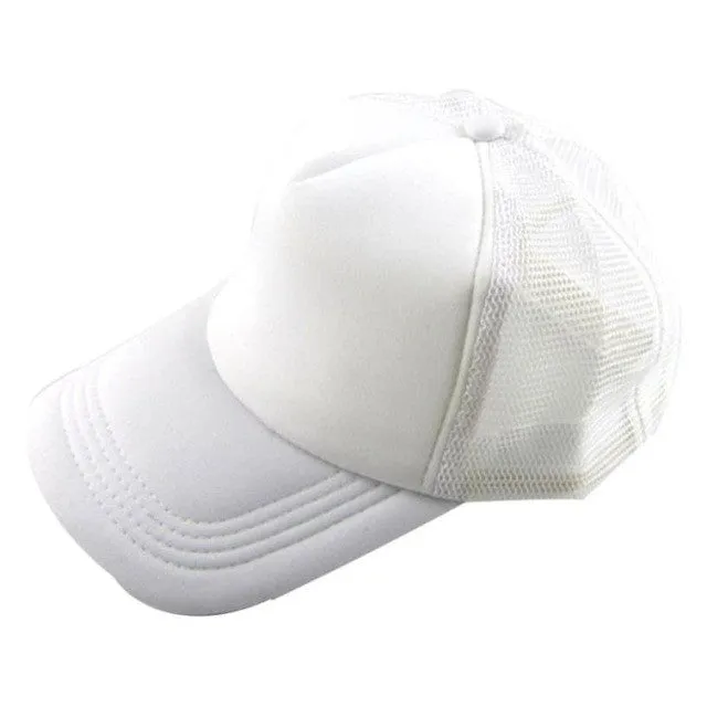 Caps 2017 Unisex Casual Hat Solid Baseball Cap Trucker Mesh Blank Visor Hat Adjustable snapback baseball cap bone masculino