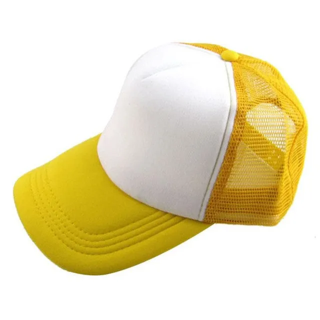 Caps 2017 Unisex Casual Hat Solid Baseball Cap Trucker Mesh Blank Visor Hat Adjustable snapback baseball cap bone masculino