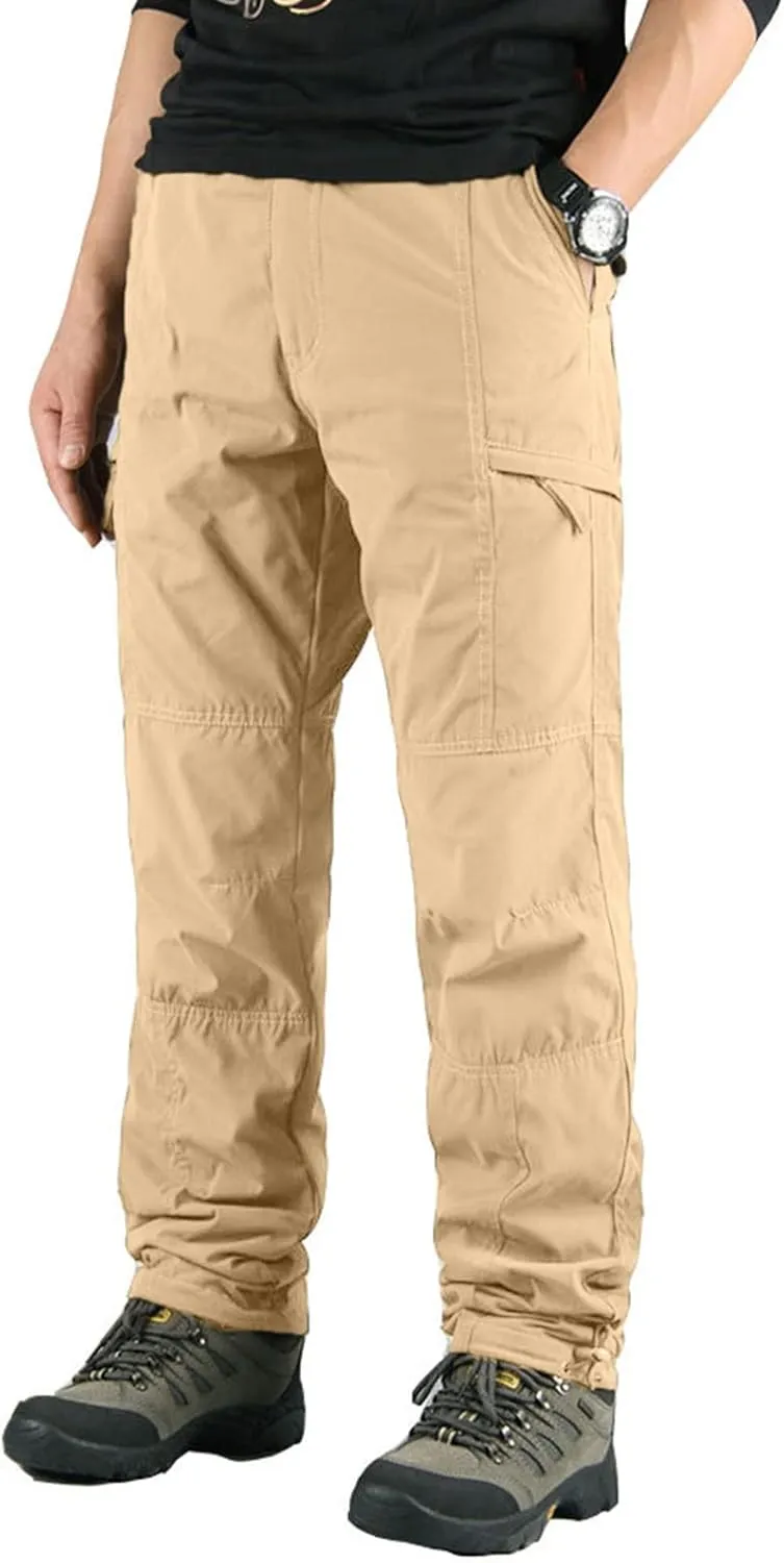 Cargo Pants for Men Joggers Active for Men Gym Training Pants Men's Fleece Cargo Sweatpants Heavyweight Mens Fashion