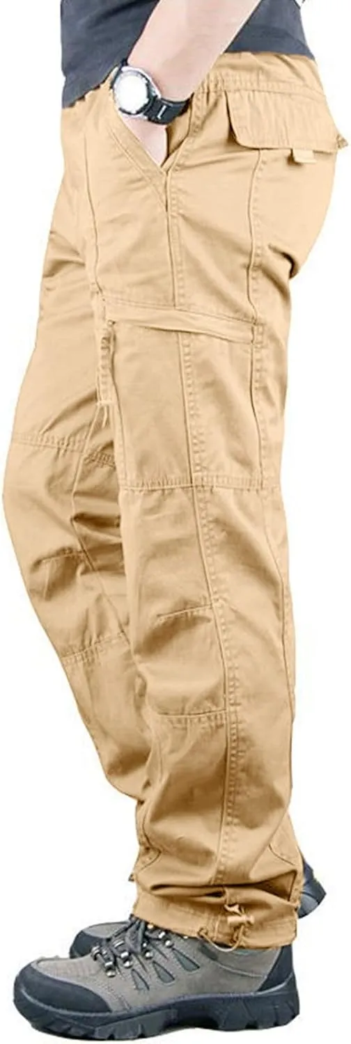 Cargo Pants for Men Joggers Active for Men Gym Training Pants Men's Fleece Cargo Sweatpants Heavyweight Mens Fashion