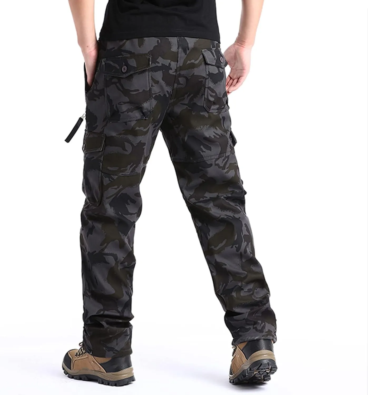 Cargo Pants for Mens Mens Fashion Casual Multi Pocket Zipper Buckle Male Cargo Pants Outdoor Pants Pantalones De Hombre