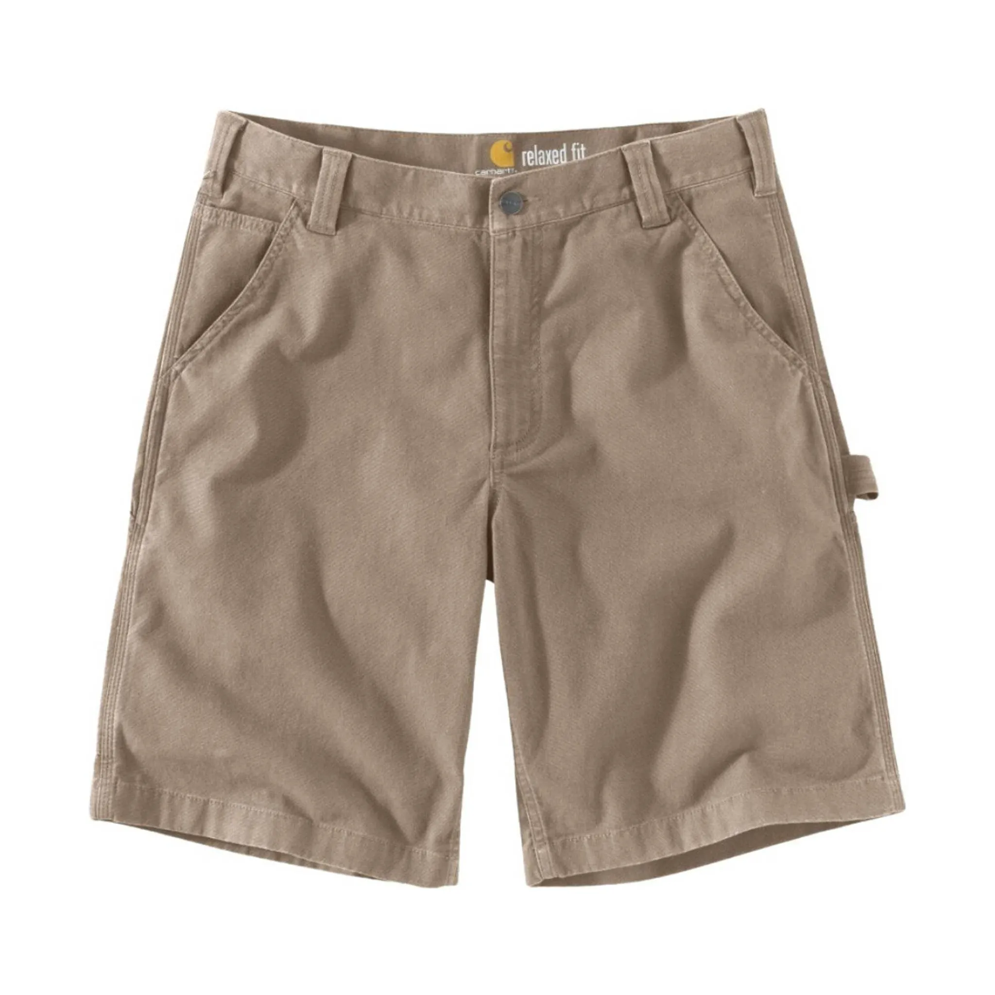 Carhartt Men's Rugged Flex Relaxed Fit Canvas Utility Work Shorts 11 Inch - Tan