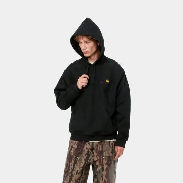 Carhartt WIP Hooded American Script Sweatshirt Black