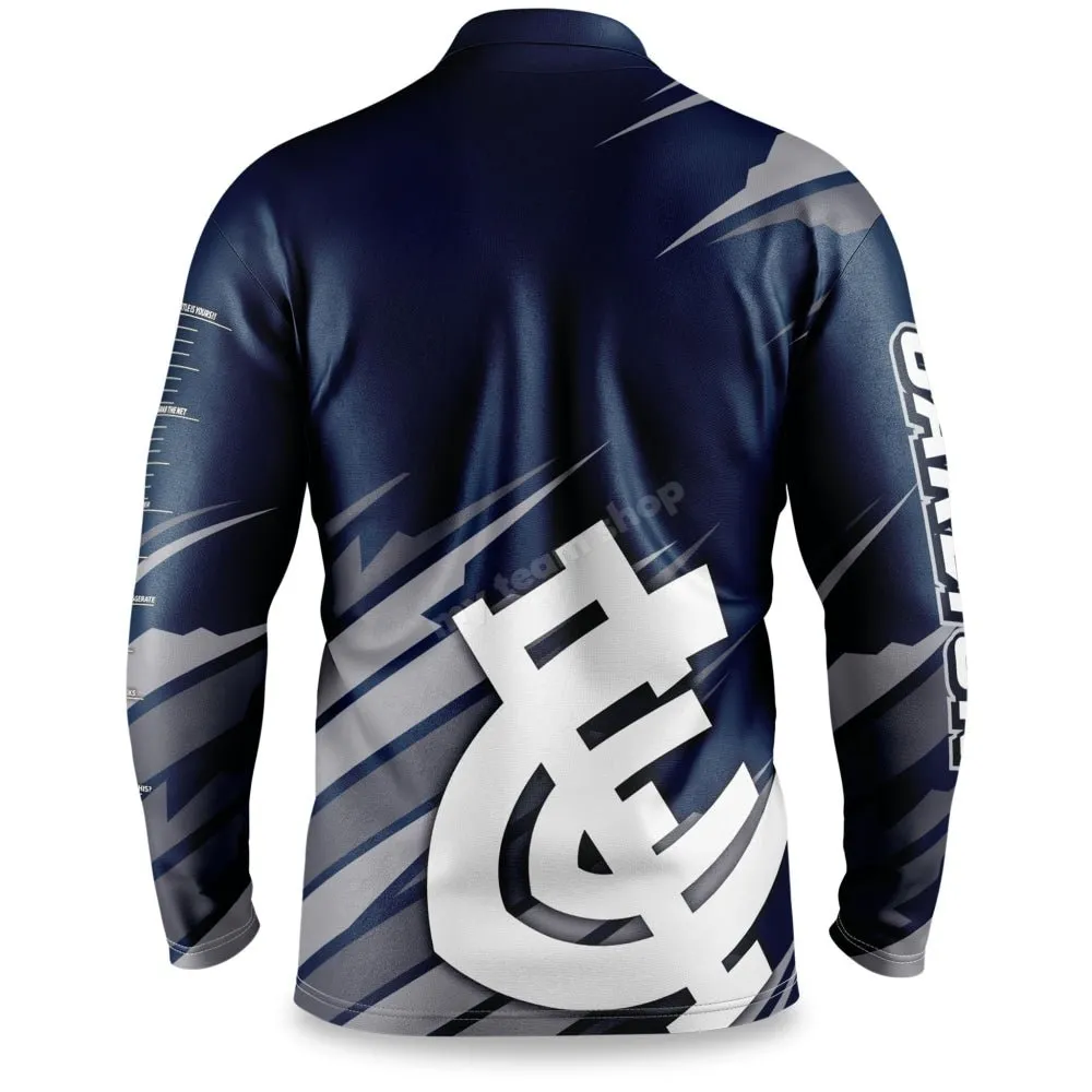 CARLTON BLUES AFL "IGNITION" FISHING SHIRT