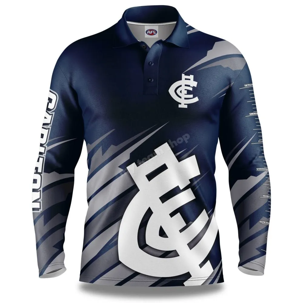 CARLTON BLUES AFL "IGNITION" FISHING SHIRT