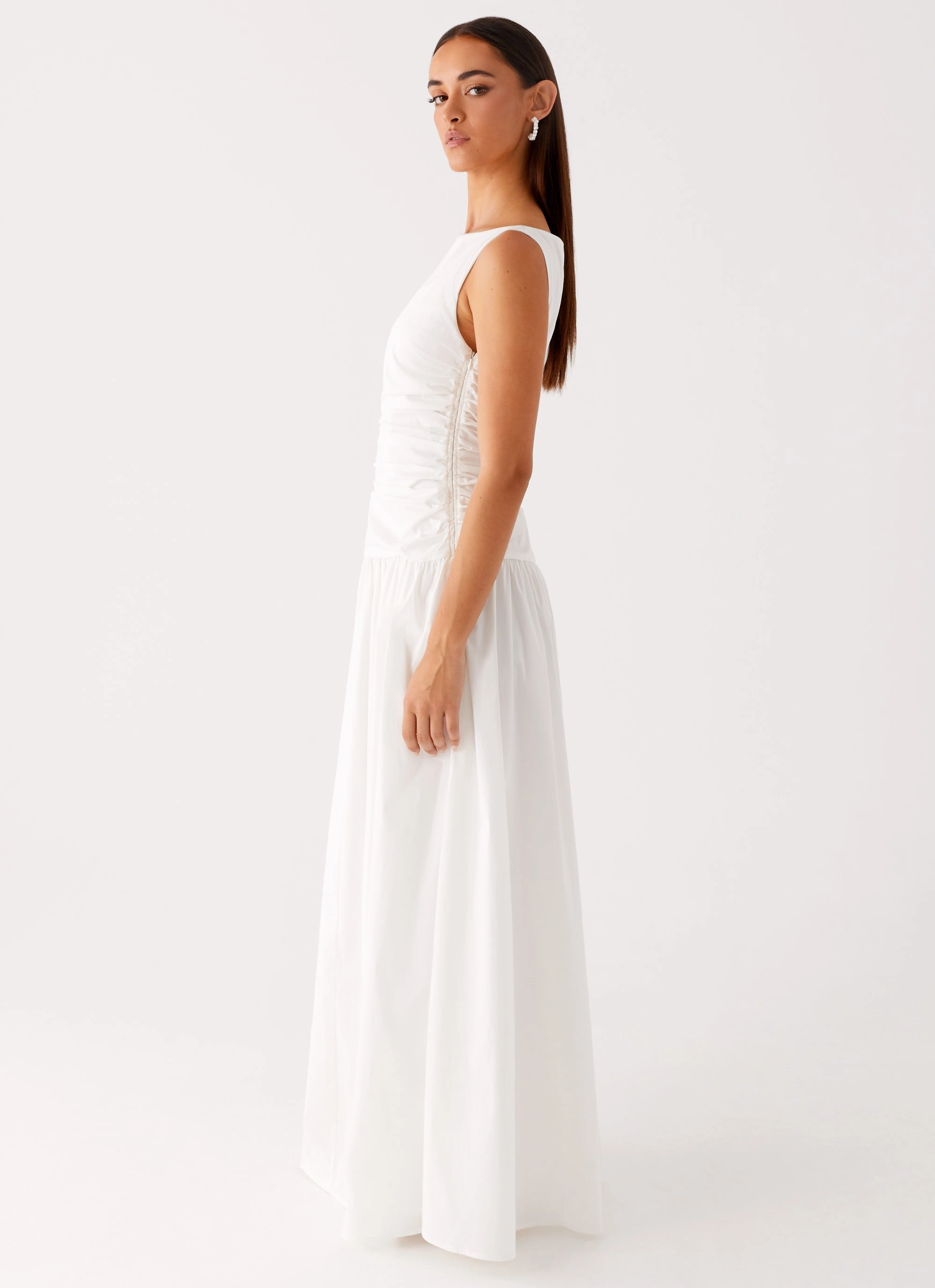 Carmel High Neck Maxi Dress - White Chic Spirit Trendy Layer