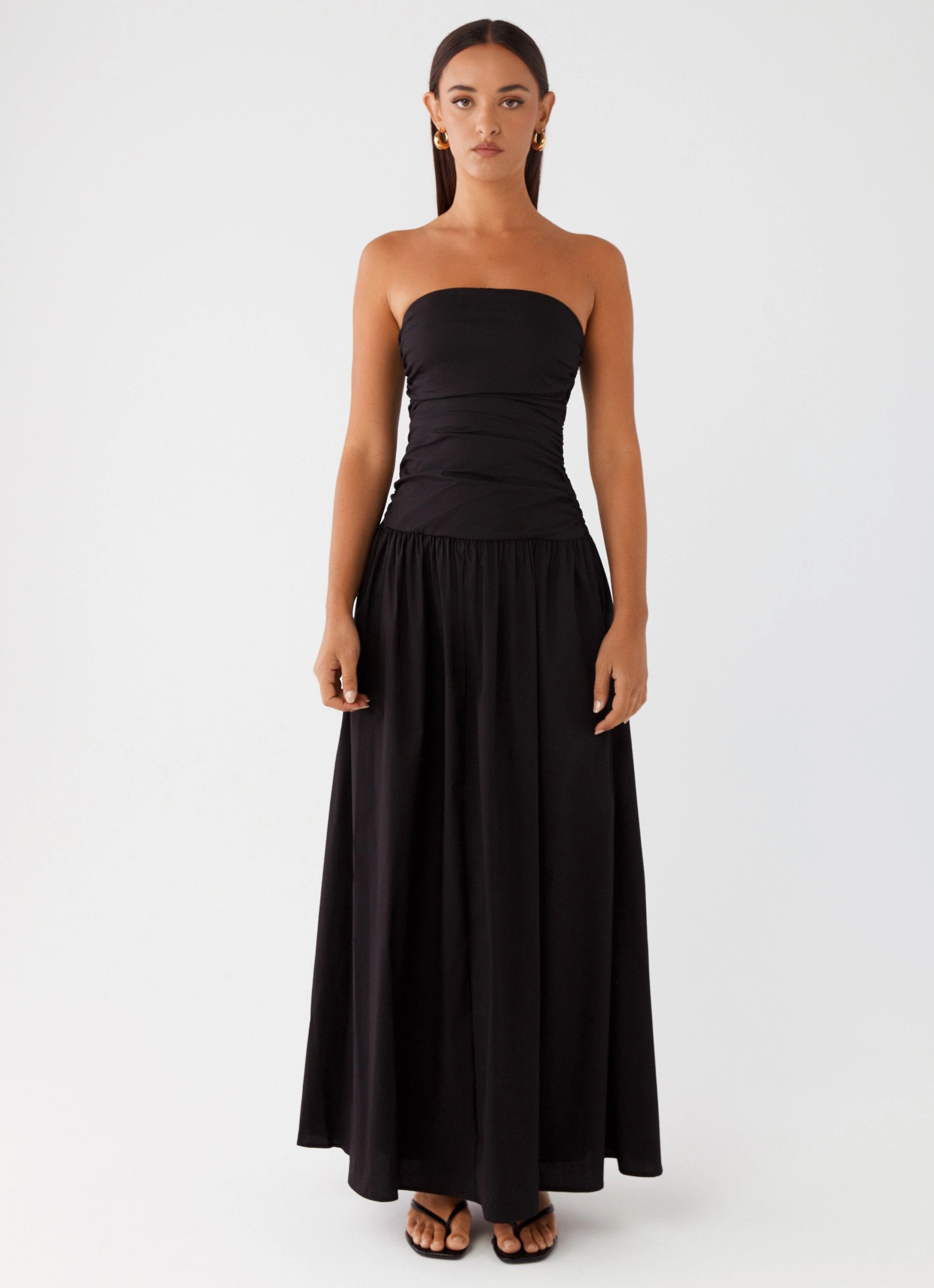Carmel Maxi Dress - Black Trendy Wearable Sheer Layer