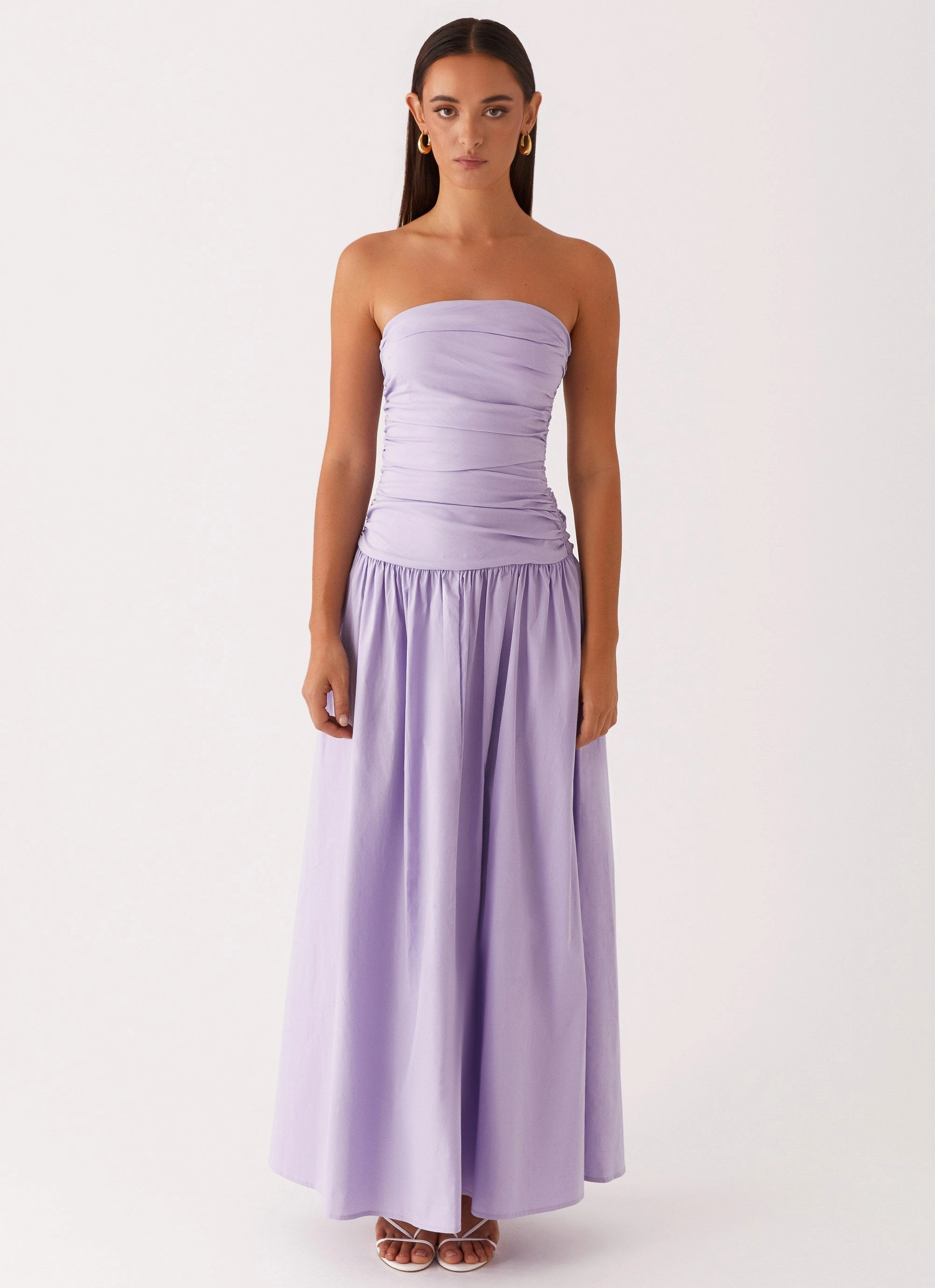 Cool Motion Poised Vibe Carmel Maxi Dress - Lavender