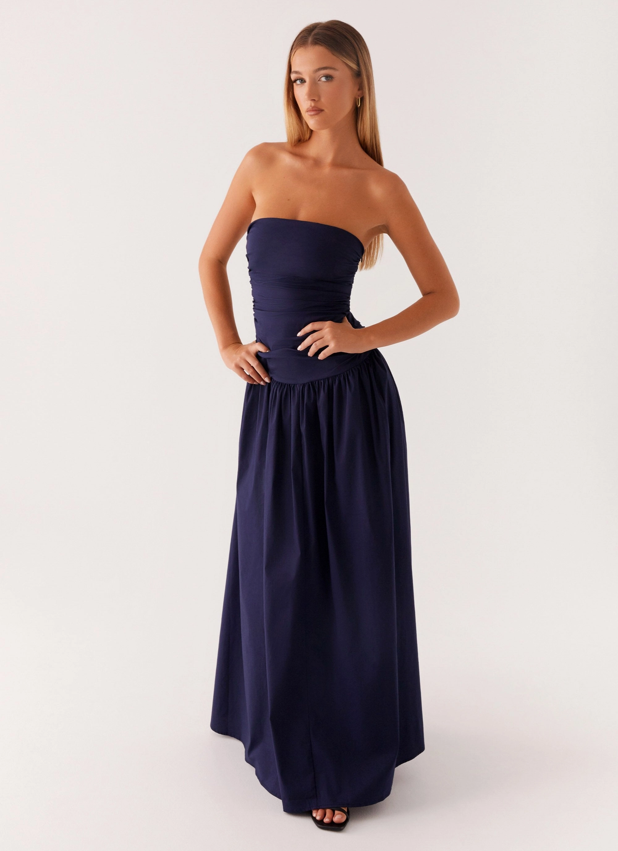 Carmel Maxi Dress - Navy Relax Form Soft Curve