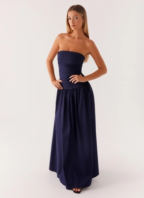 Carmel Maxi Dress - Navy Relax Form Soft Curve