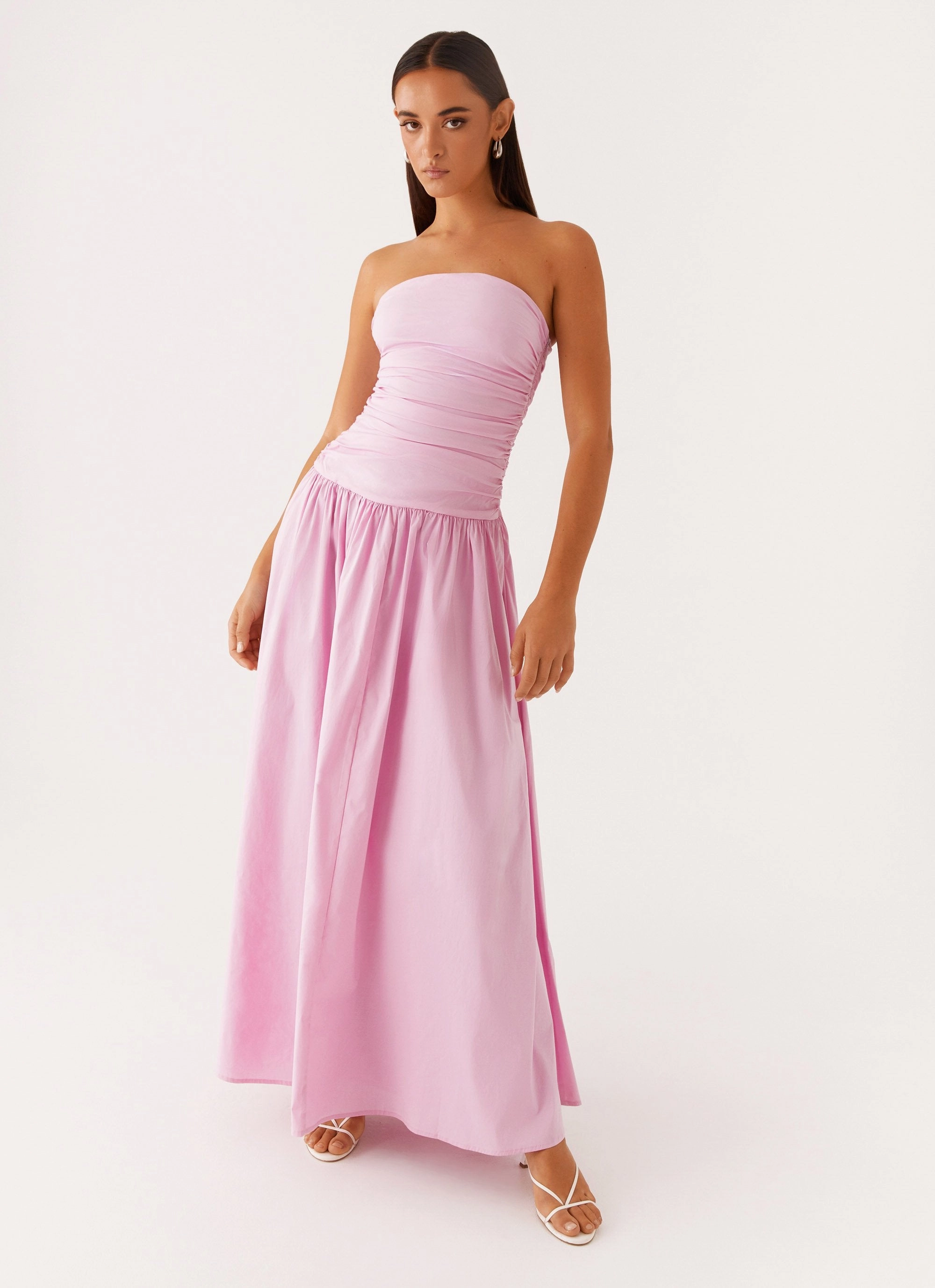 Long Sleeve Carmel Maxi Dress - Pink