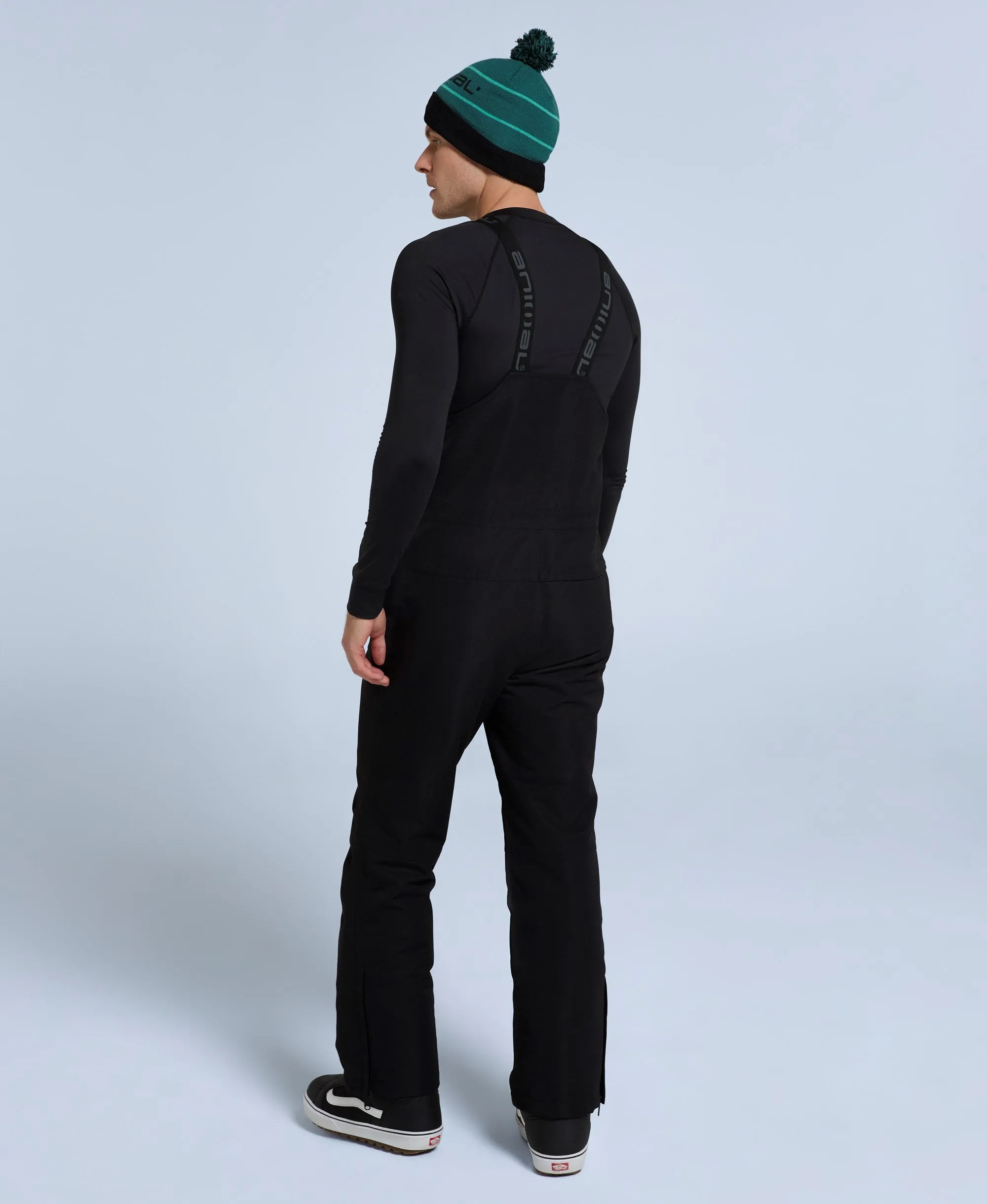 Carve Mens Bib Front Ski Pants - Black