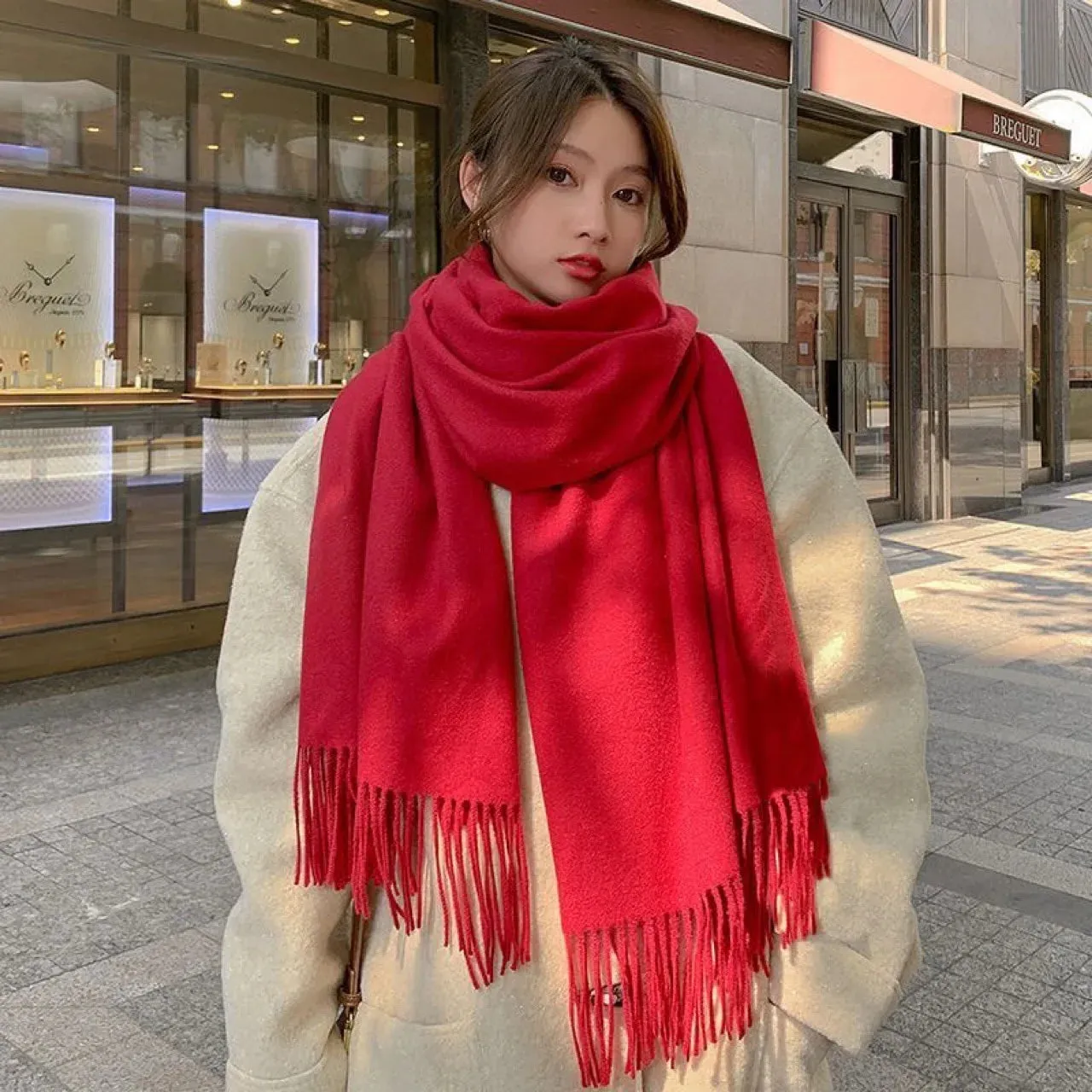 Cashmere Wool Long Scarf Tassel Shawl Wrap Pashmina Bufanda Warm Scarves