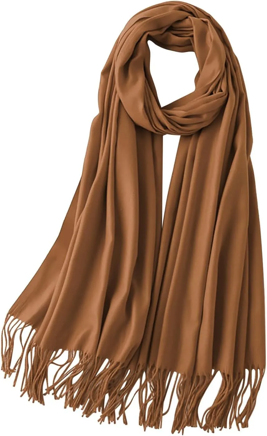 Cashmere Wool Shawl Scarf,Winter Thick Super Soft Pashminas Shawl Wrap Fall Winter Elegant Scarf
