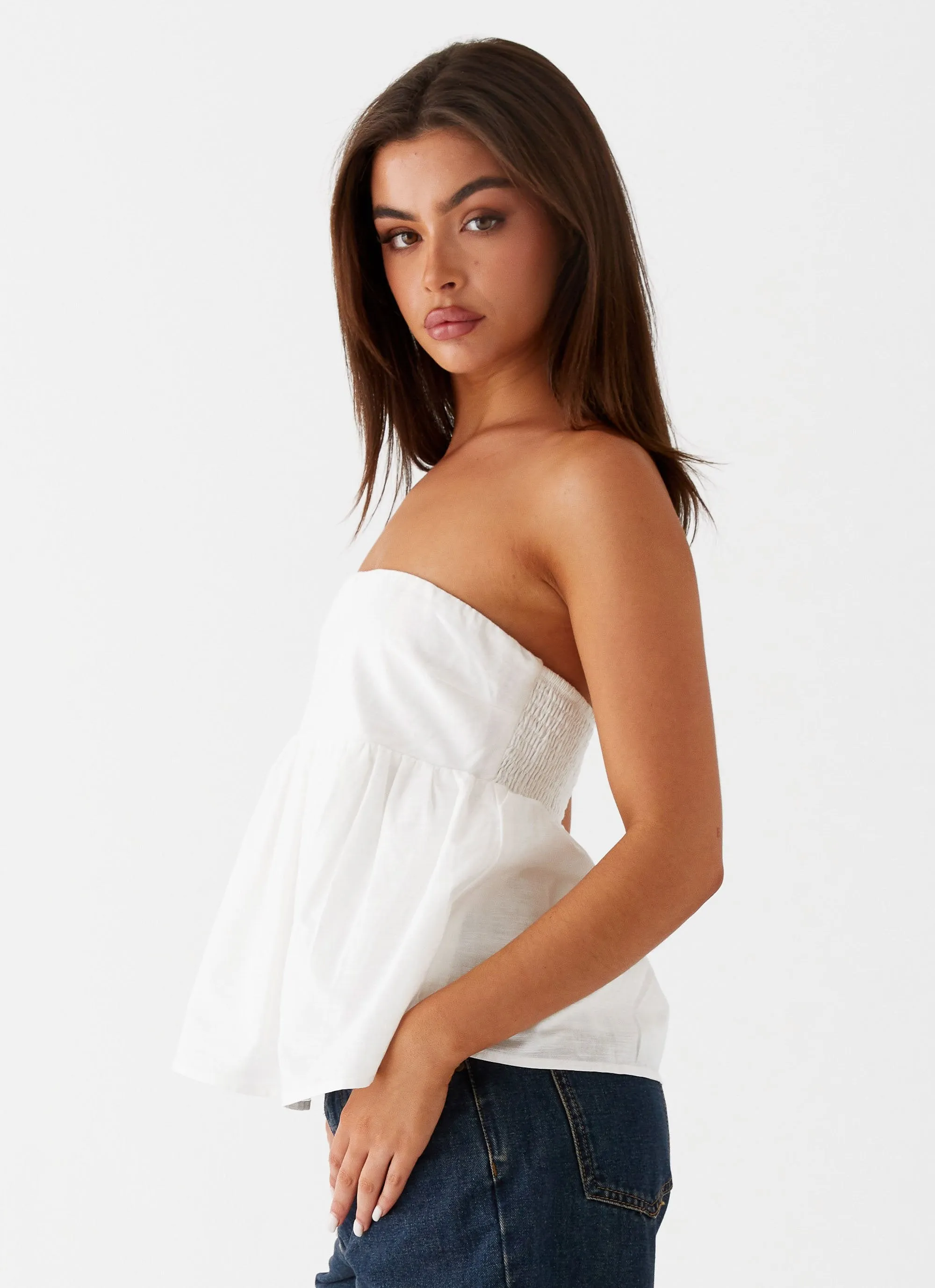 Layered Ventilation Zones Cassie Tube Top - White