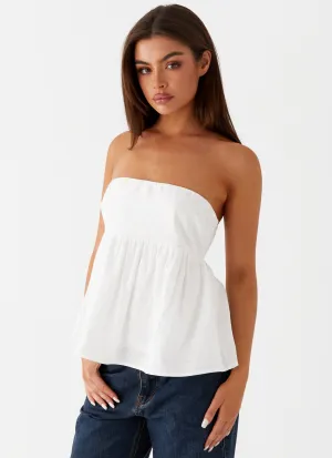 LayeringFriendly Weight UniversalFit Cassie Tube Top - White