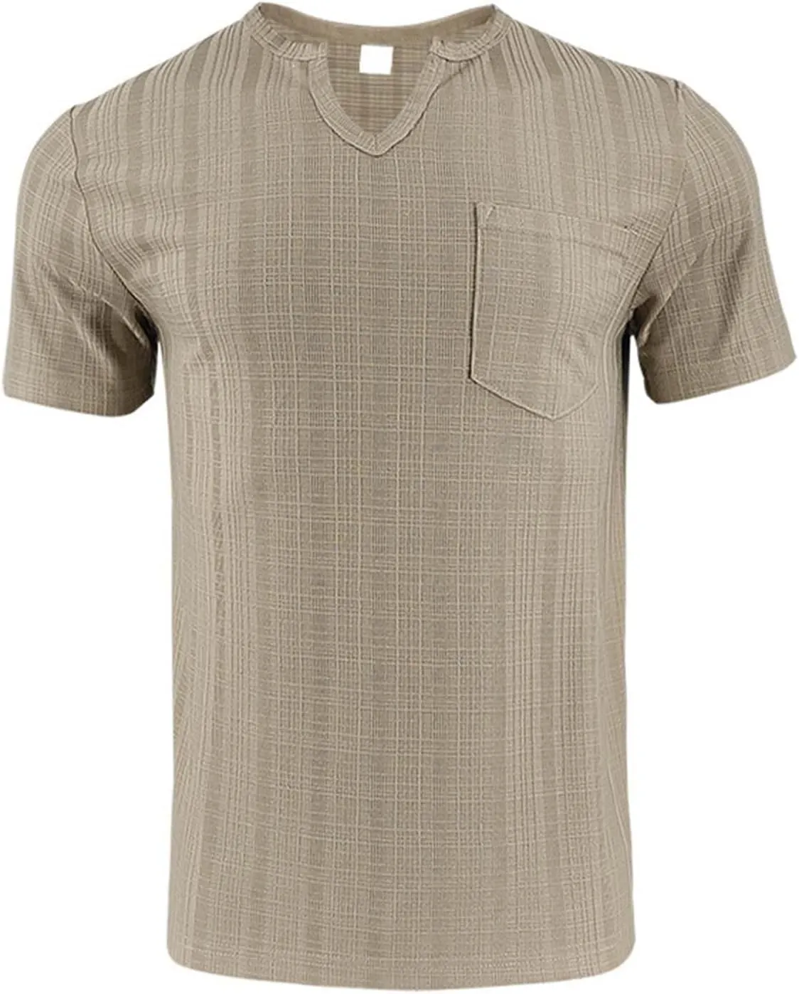 Casual V-Neck Short Sleeve Shirts for Men Linen Fashion Beach Yoga Vacation T-Shirt Relaxed Fit Summer Outdoor Tops