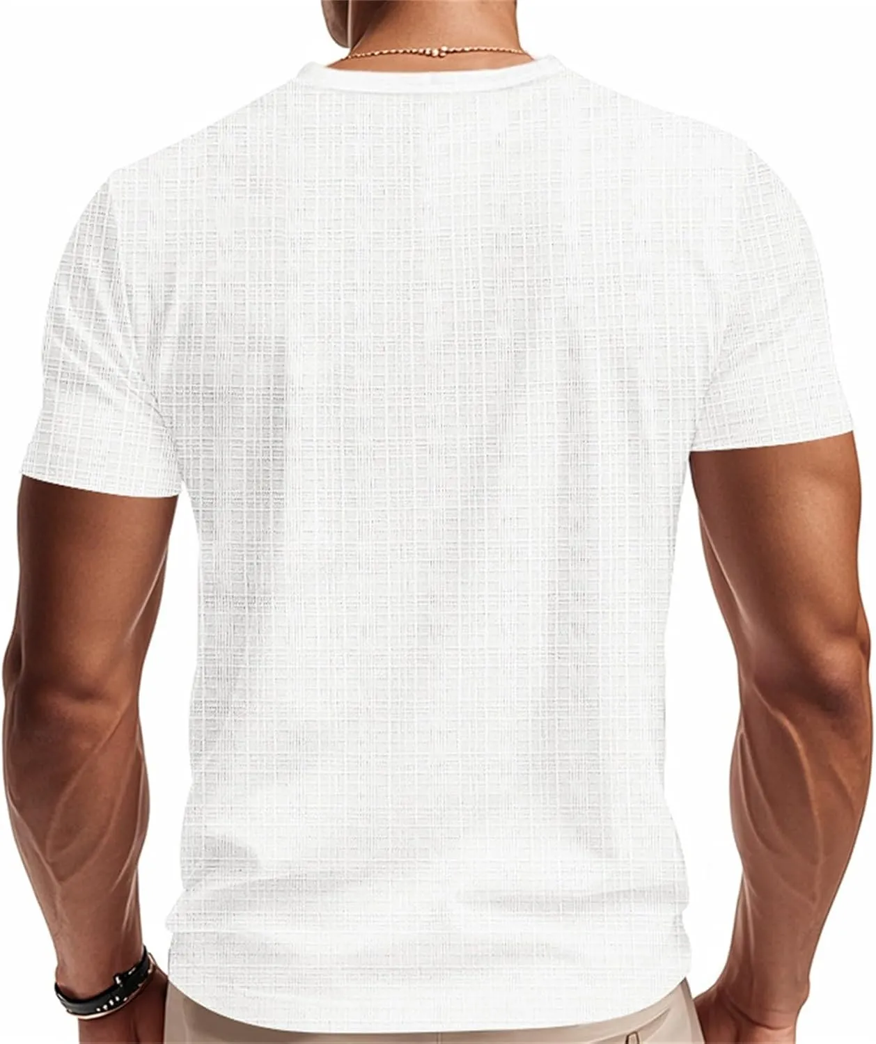 Casual V-Neck Short Sleeve Shirts for Men Linen Fashion Beach Yoga Vacation T-Shirt Relaxed Fit Summer Outdoor Tops