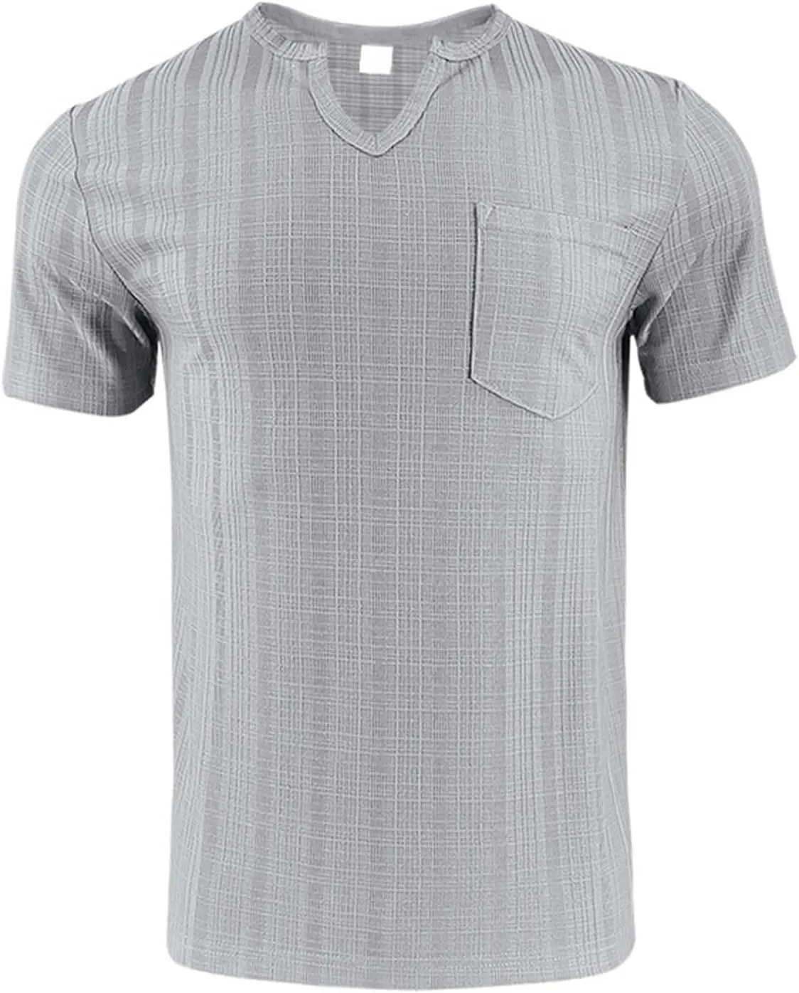 Casual V-Neck Short Sleeve Shirts for Men Linen Fashion Beach Yoga Vacation T-Shirt Relaxed Fit Summer Outdoor Tops