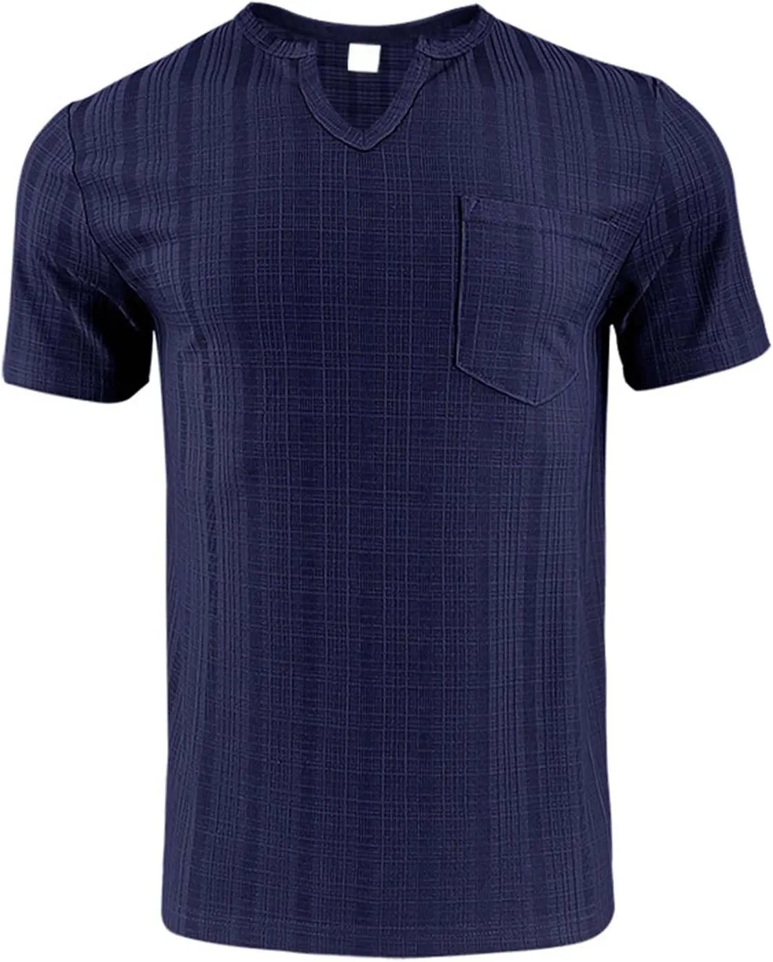 Casual V-Neck Short Sleeve Shirts for Men Linen Fashion Beach Yoga Vacation T-Shirt Relaxed Fit Summer Outdoor Tops