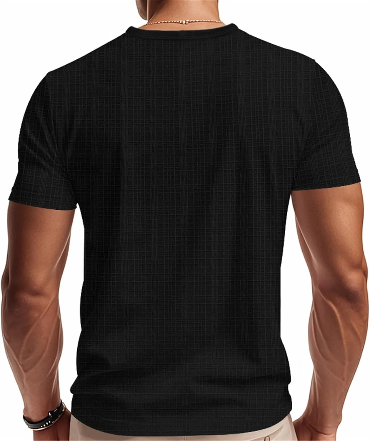 Casual V-Neck Short Sleeve Shirts for Men Linen Fashion Beach Yoga Vacation T-Shirt Relaxed Fit Summer Outdoor Tops