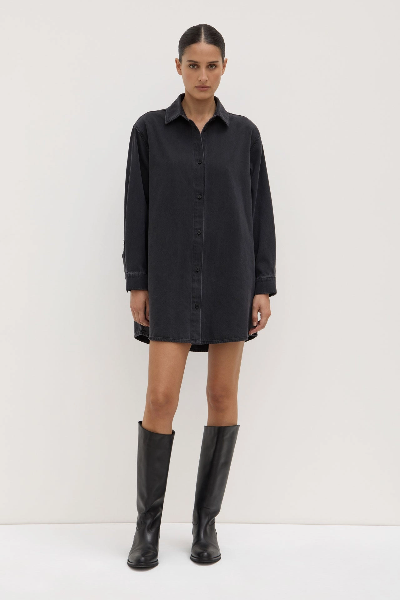 Soft Motion Athena Denim Shirt Dress