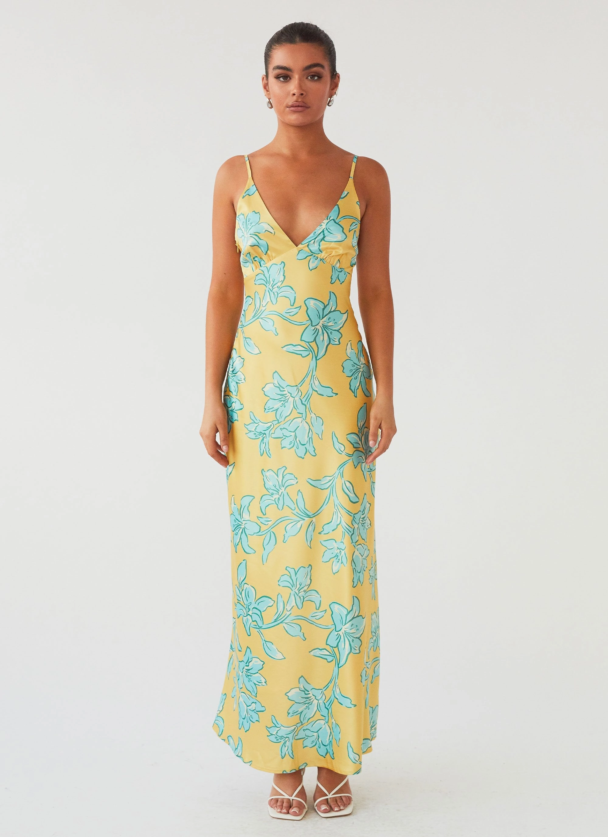 Cozy Drape Fashion Layers Sorrento Sun Maxi Dress - Golden Bloom